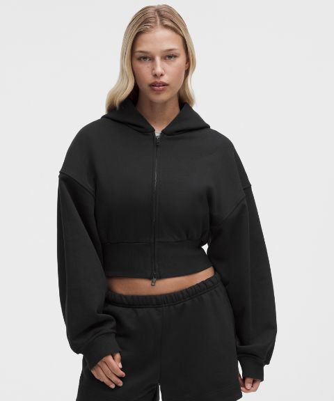 Lululemon French Terry Cropped Full-Zip Hoodie