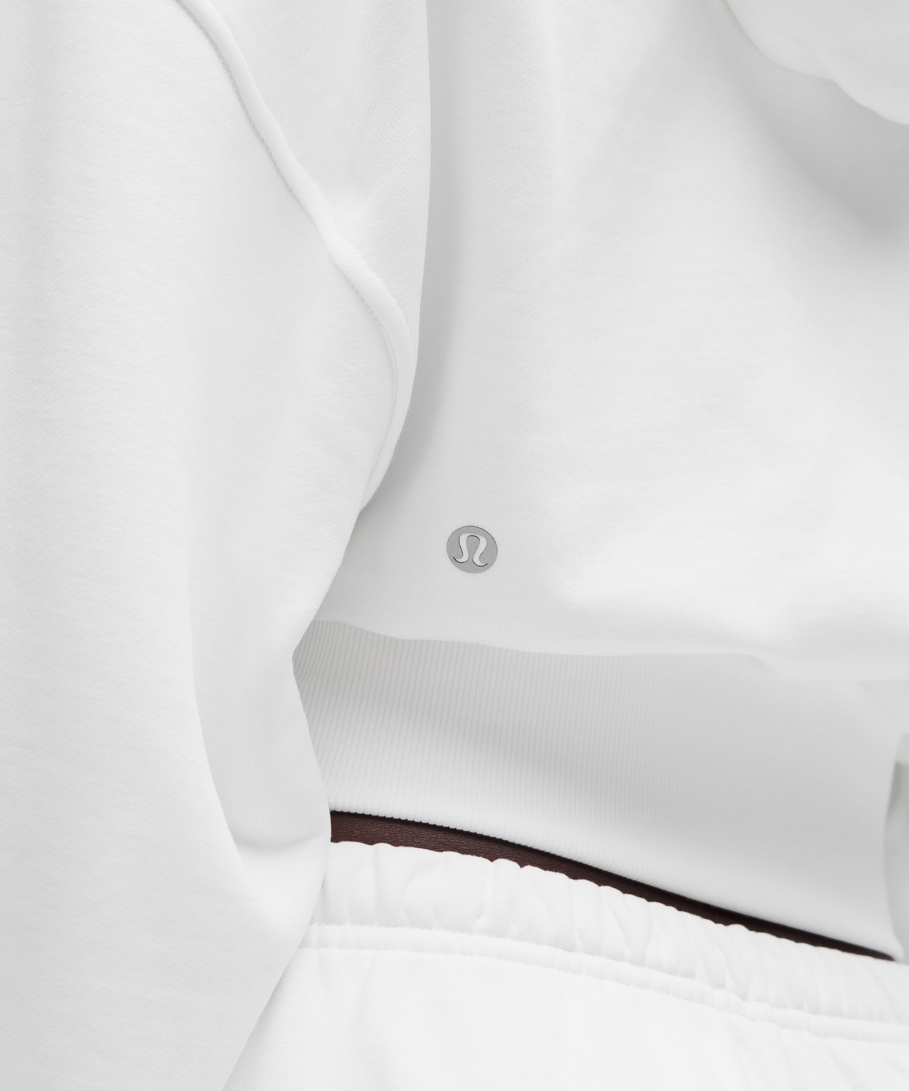 French Terry Cropped Full-Zip Hoodie
