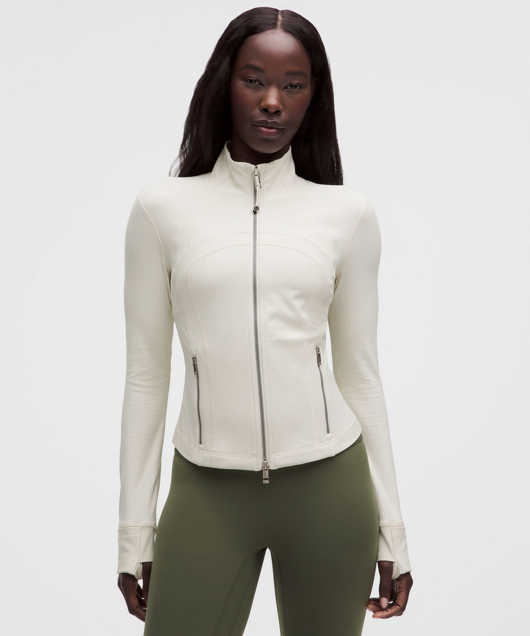 Define Cropped Jacket *Mixed Rib