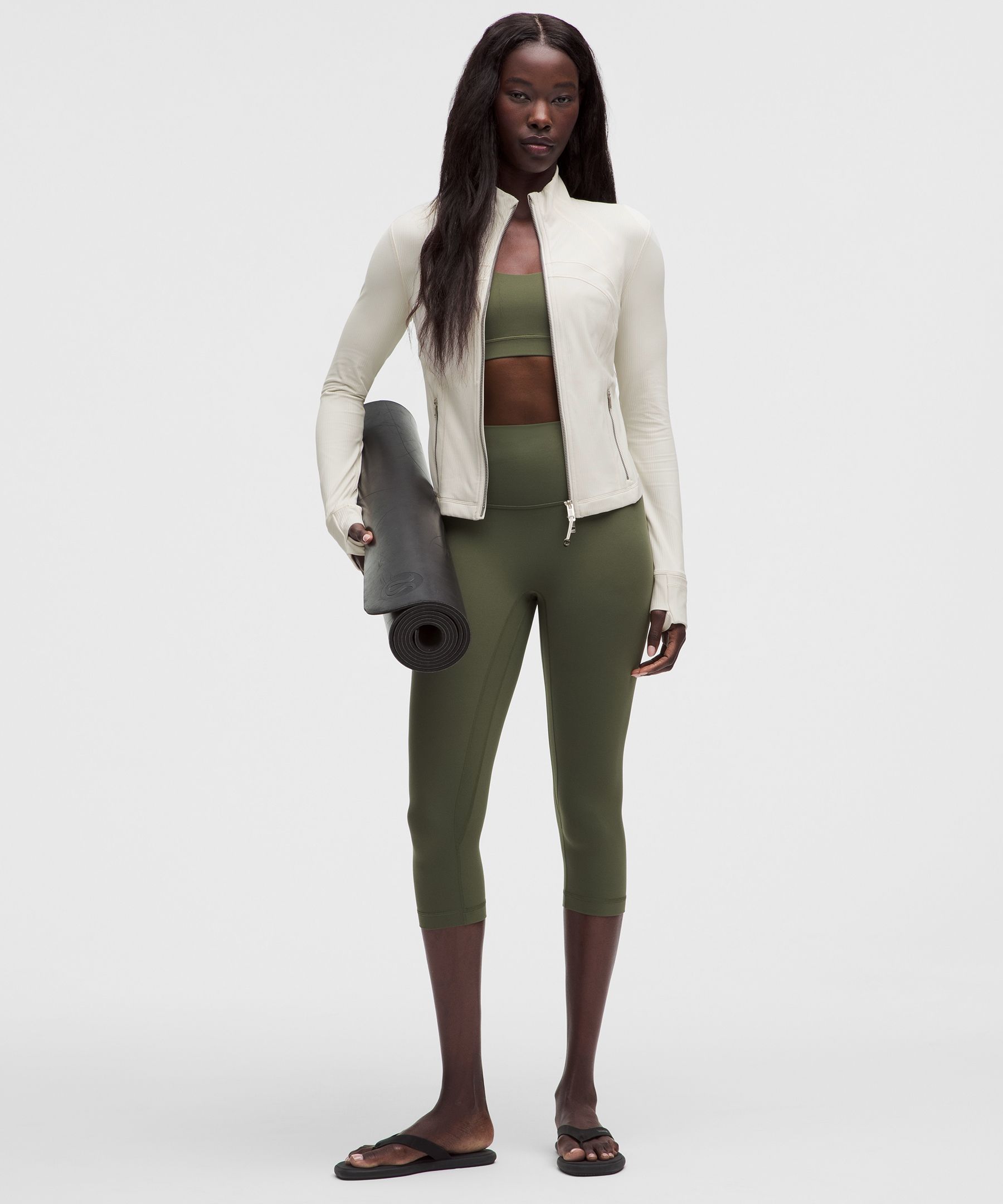Define Cropped Jacket *Mixed Rib