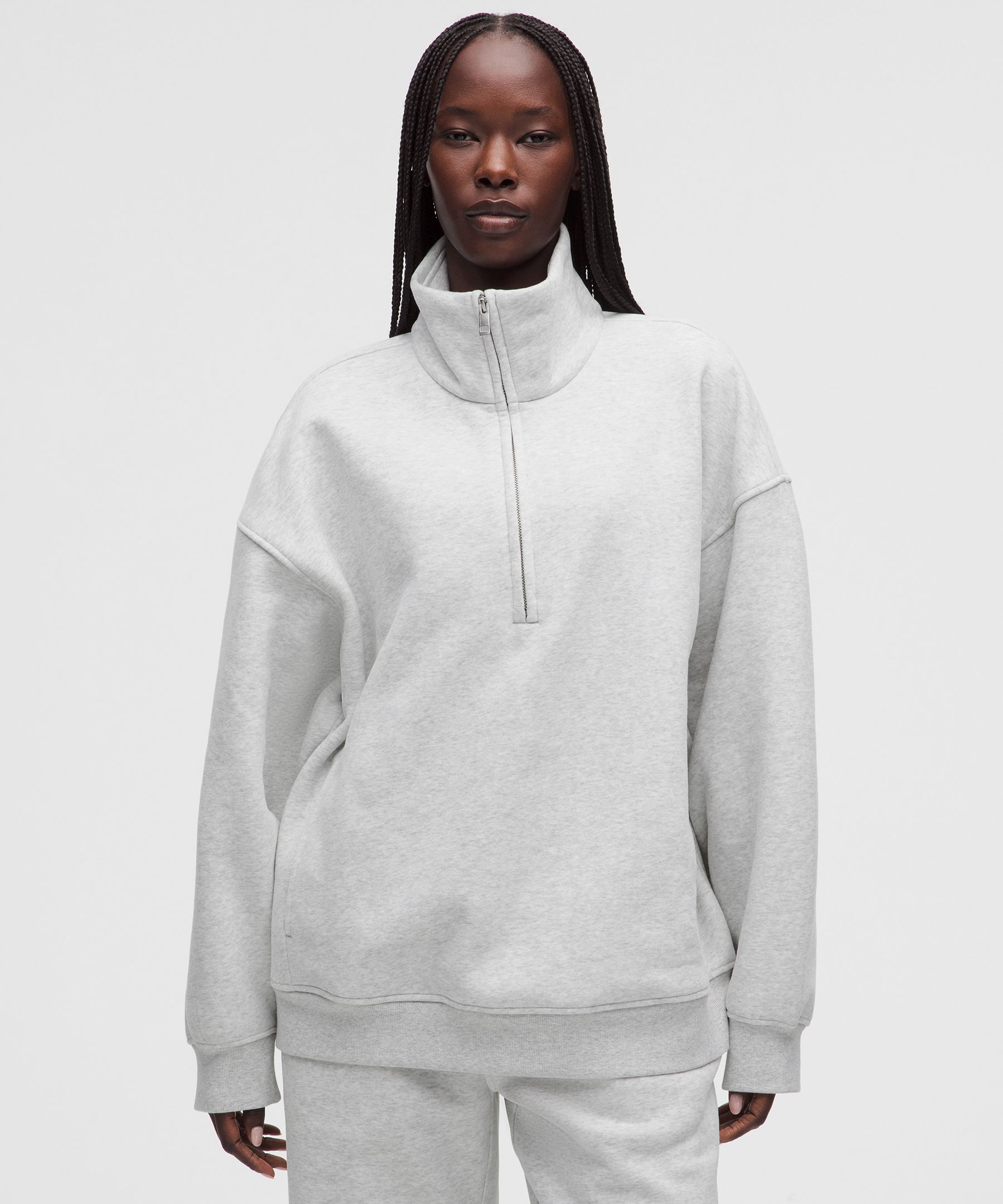 Women's Steady State SuperLoft Oversized Funnel-Neck Half Zip