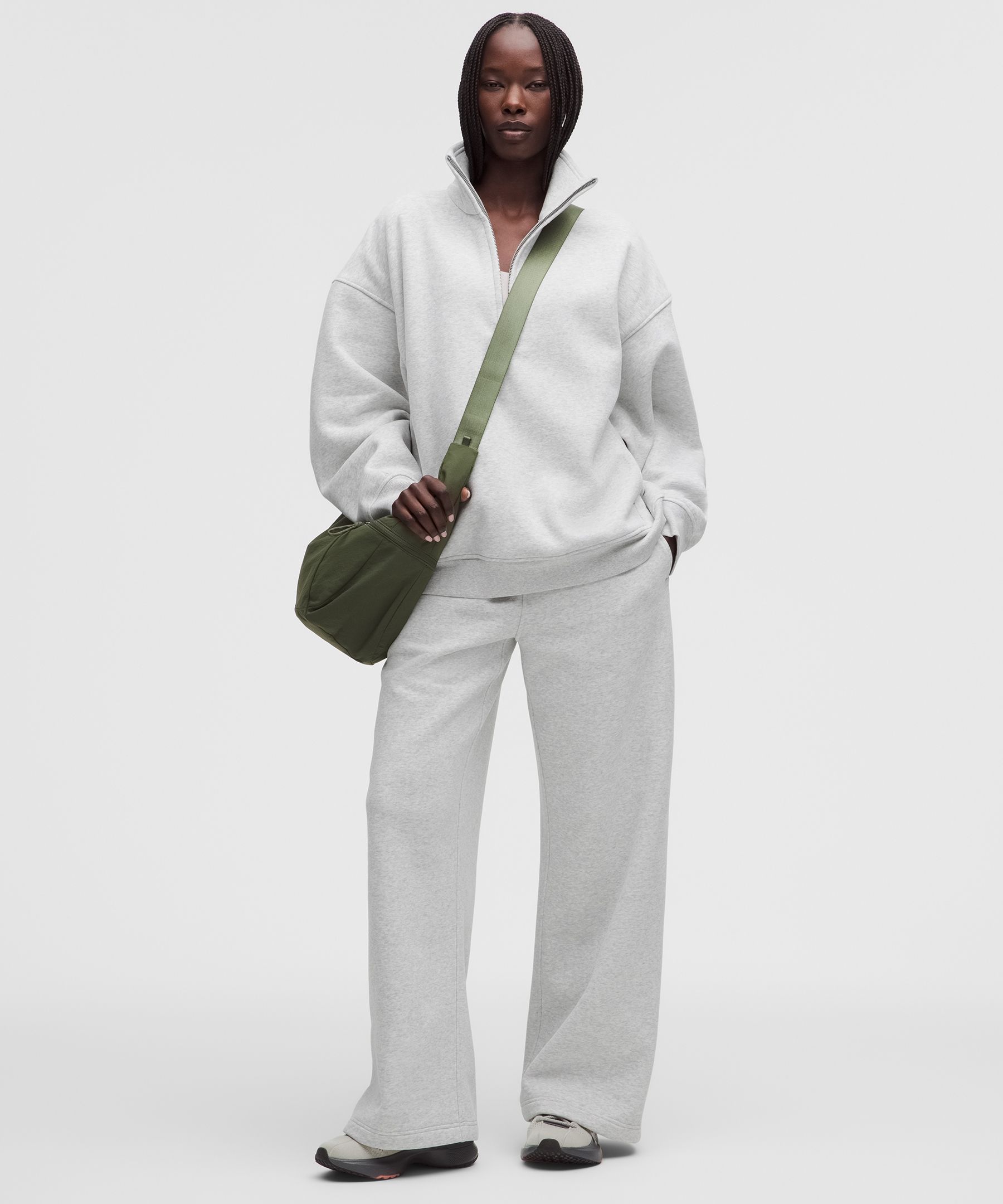 Women's Steady State SuperLoft Oversized Funnel-Neck Half Zip