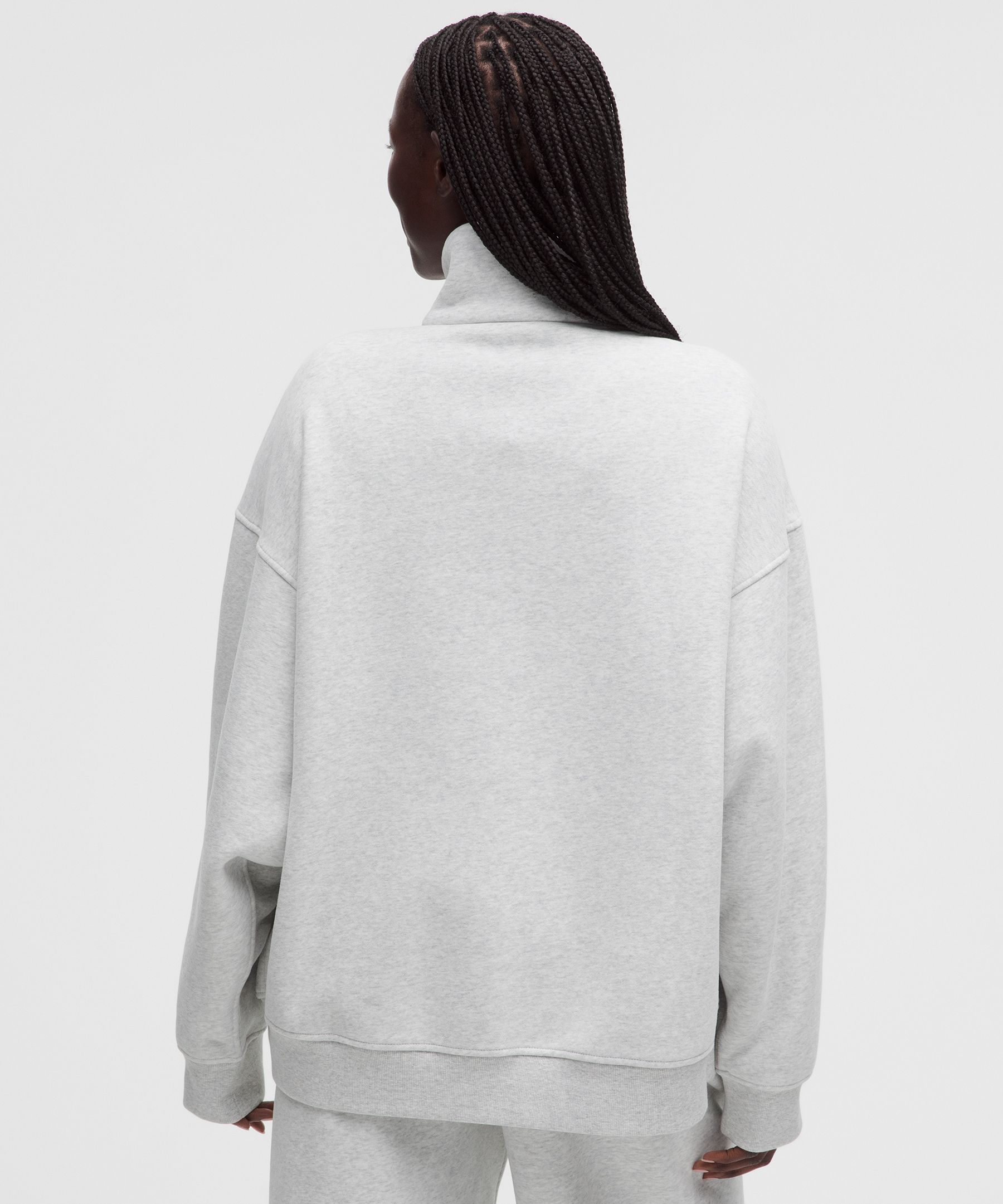 Sudadera Steady State SuperLoft oversized con cuello chimenea y media cremallera para mujer