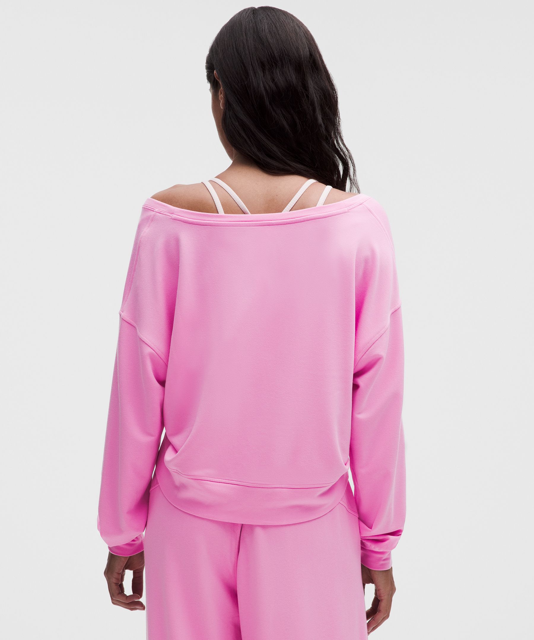 Lululemon Becalm Scoop-neck Pullover In Pink