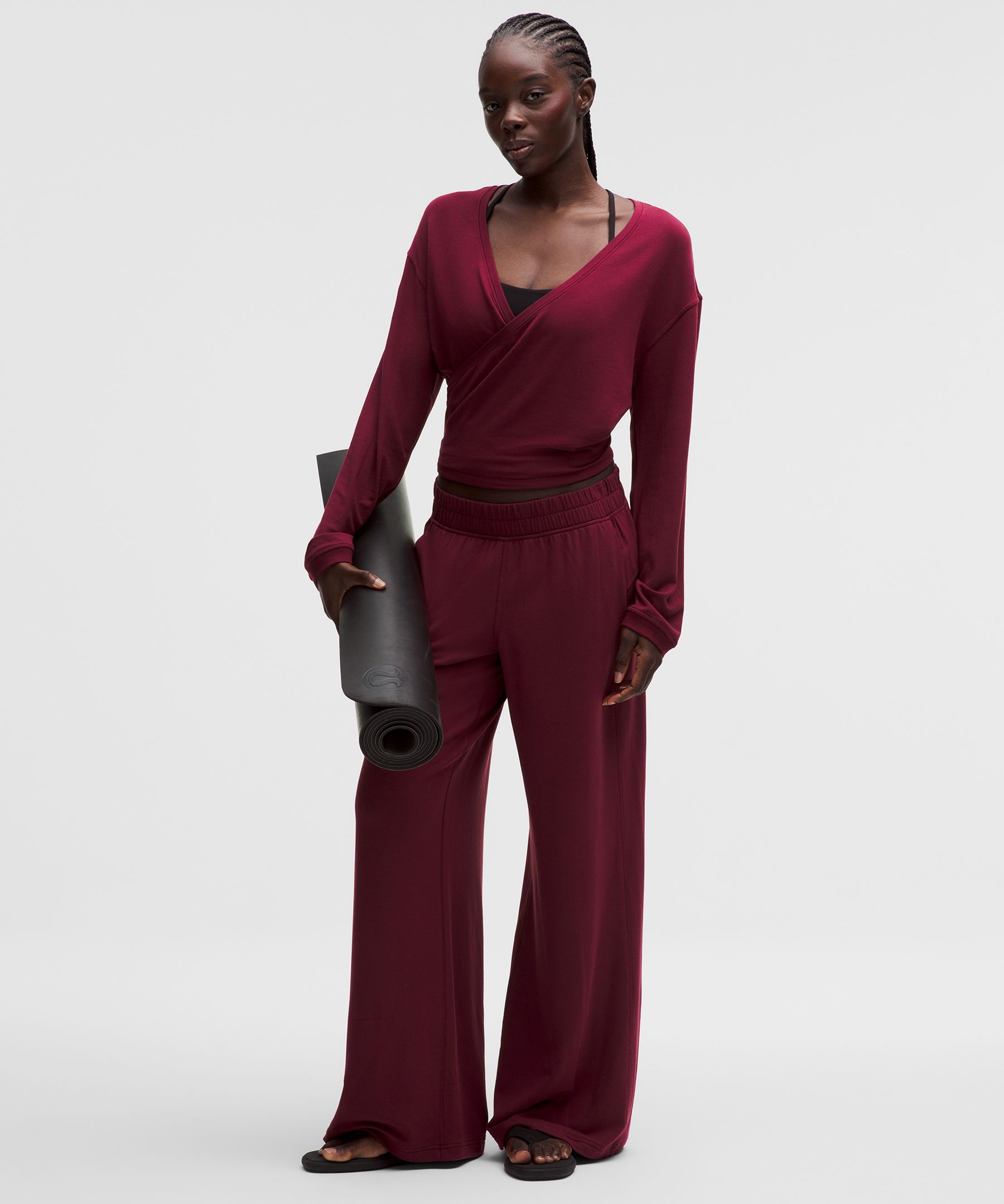 BeCalm Wrap-Front Long-Sleeve Shirt *Updated Fabric