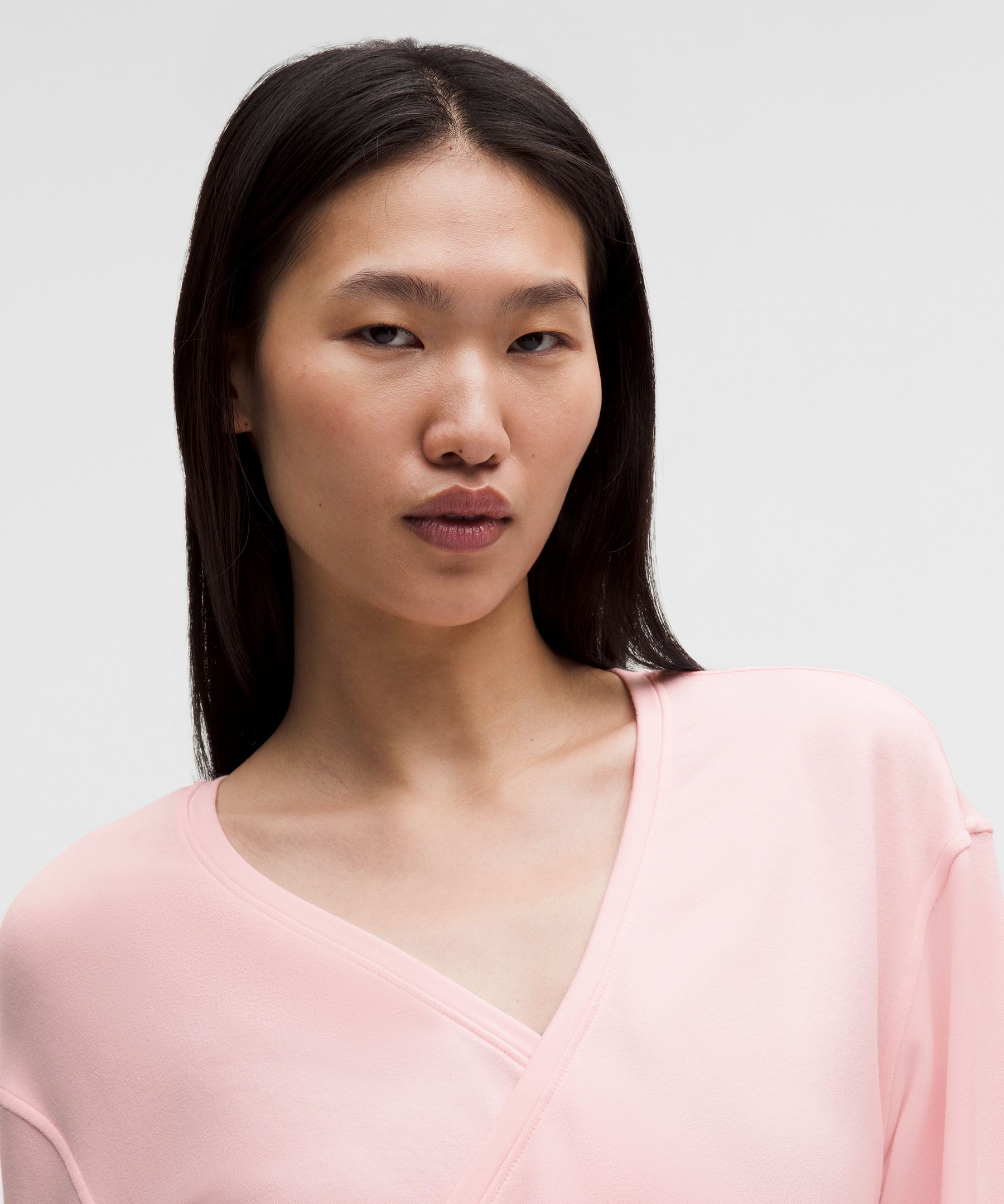 BeCalm Wrap-Front Long-Sleeve Shirt *Updated Fabric