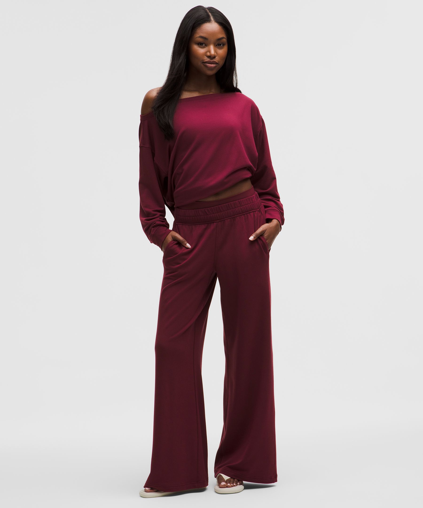 BeCalm Oversized Boatneck Long-Sleeve Shirt