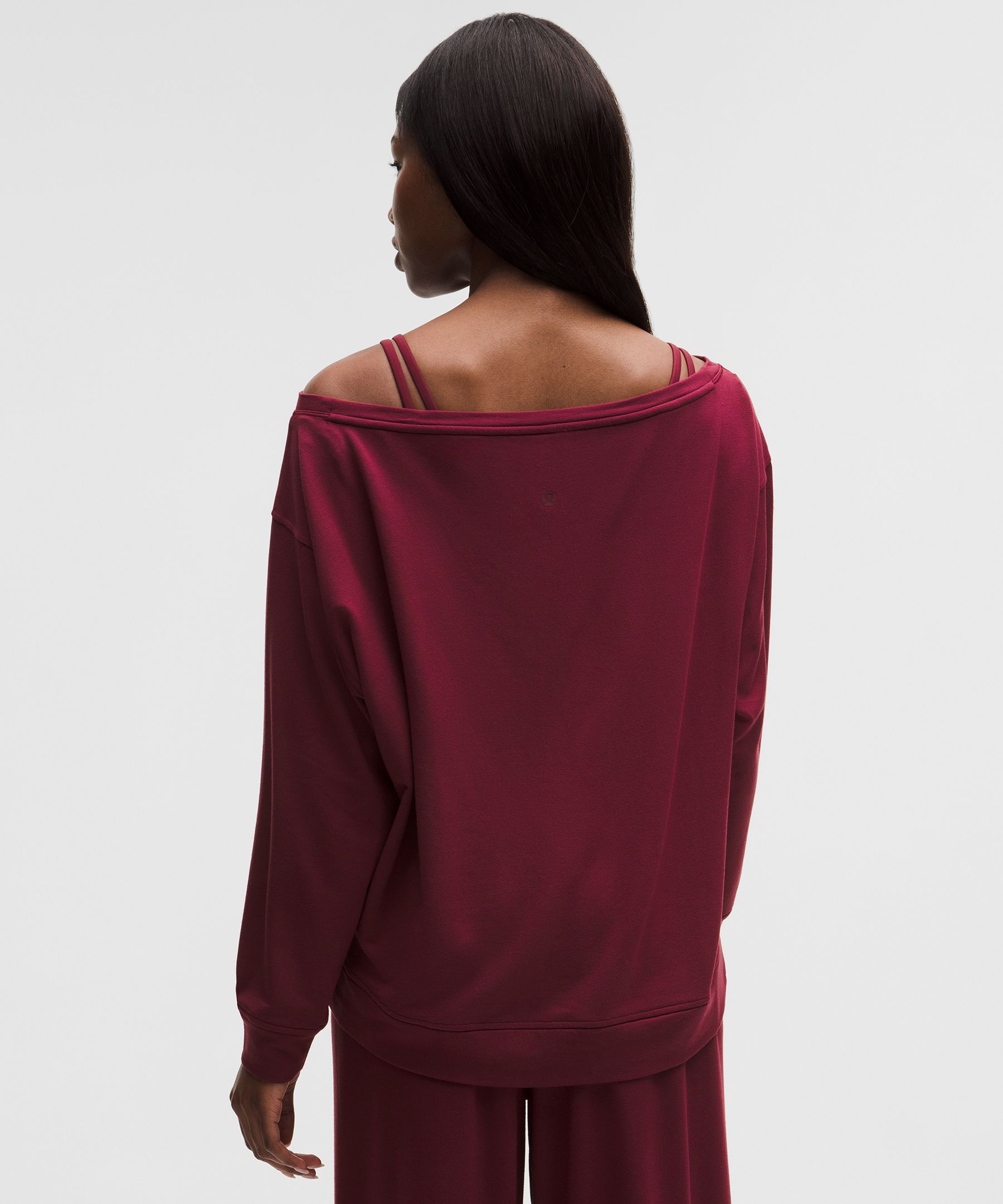 BeCalm Oversized Boatneck Long-Sleeve Shirt