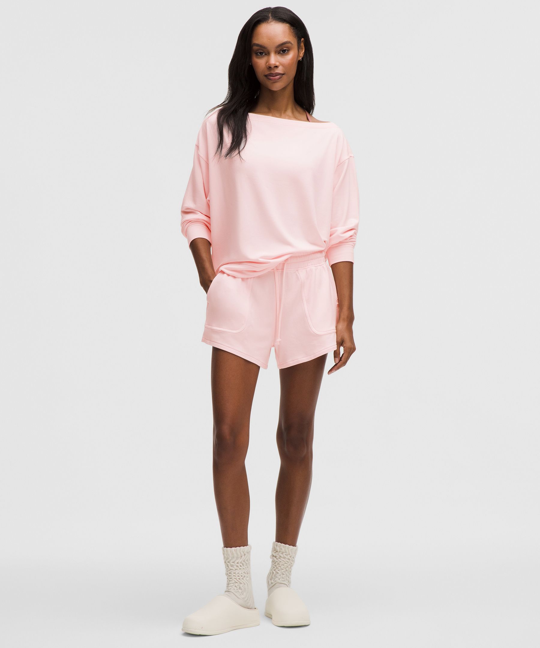 BeCalm オーバーサイズ ボートネック長袖シャツ | ロングスリーブ