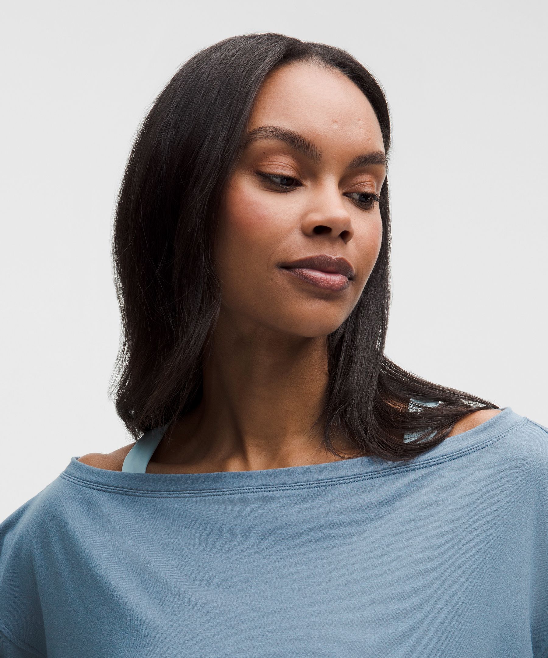 BeCalm Oversized Boatneck Long-Sleeve Shirt