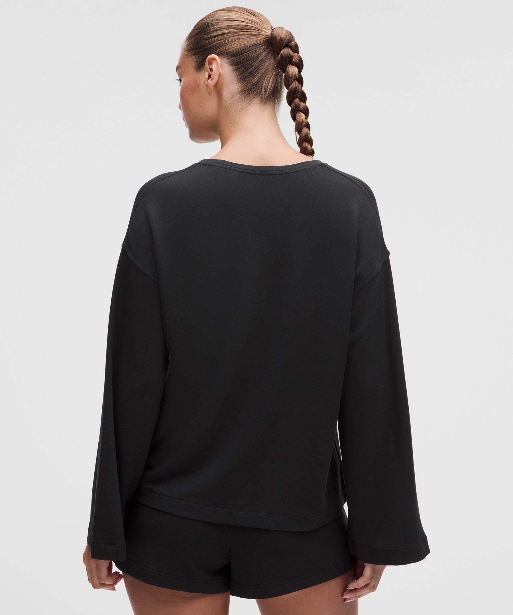 BeCalm V-Neck Bell Sleeve Shirt