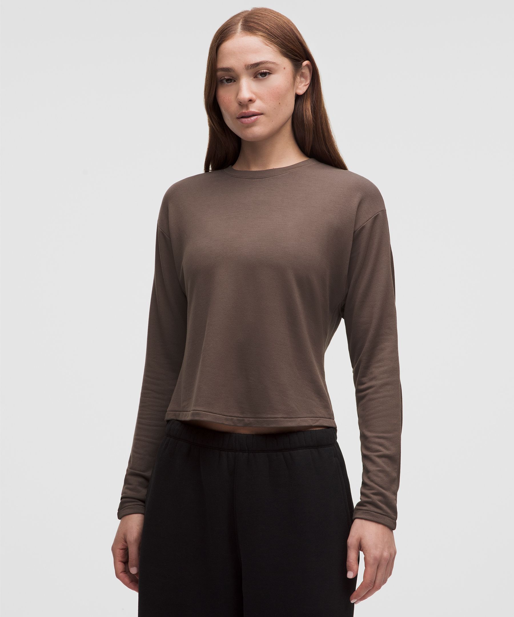 Love Ruched-Back 莫代爾搖粒絨長袖上衣
