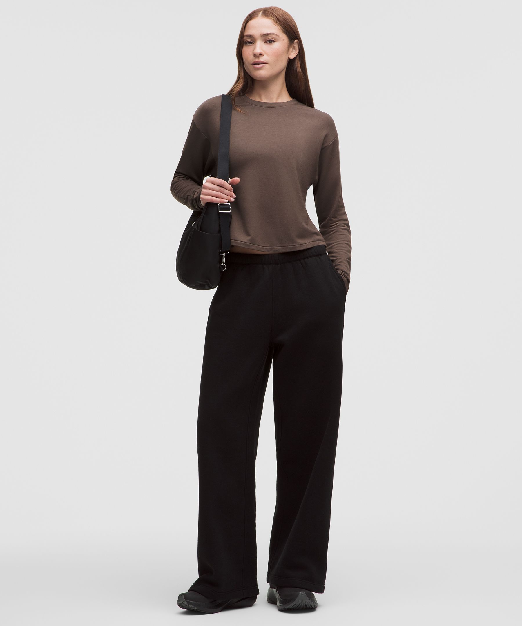Love Ruched-Back 莫代爾搖粒絨長袖上衣