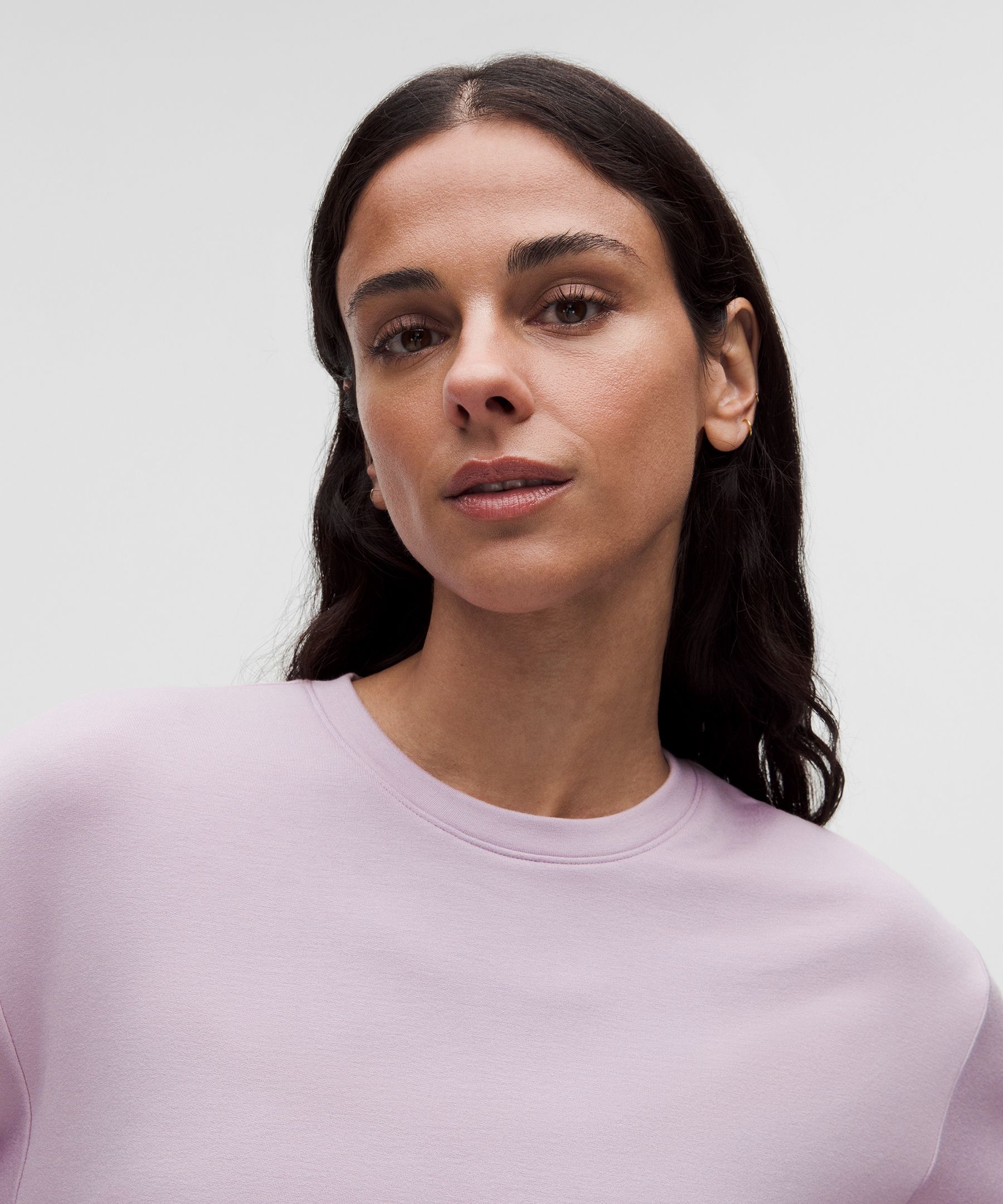 Love Modal Fleece Ruched-Back Long-Sleeve Shirt