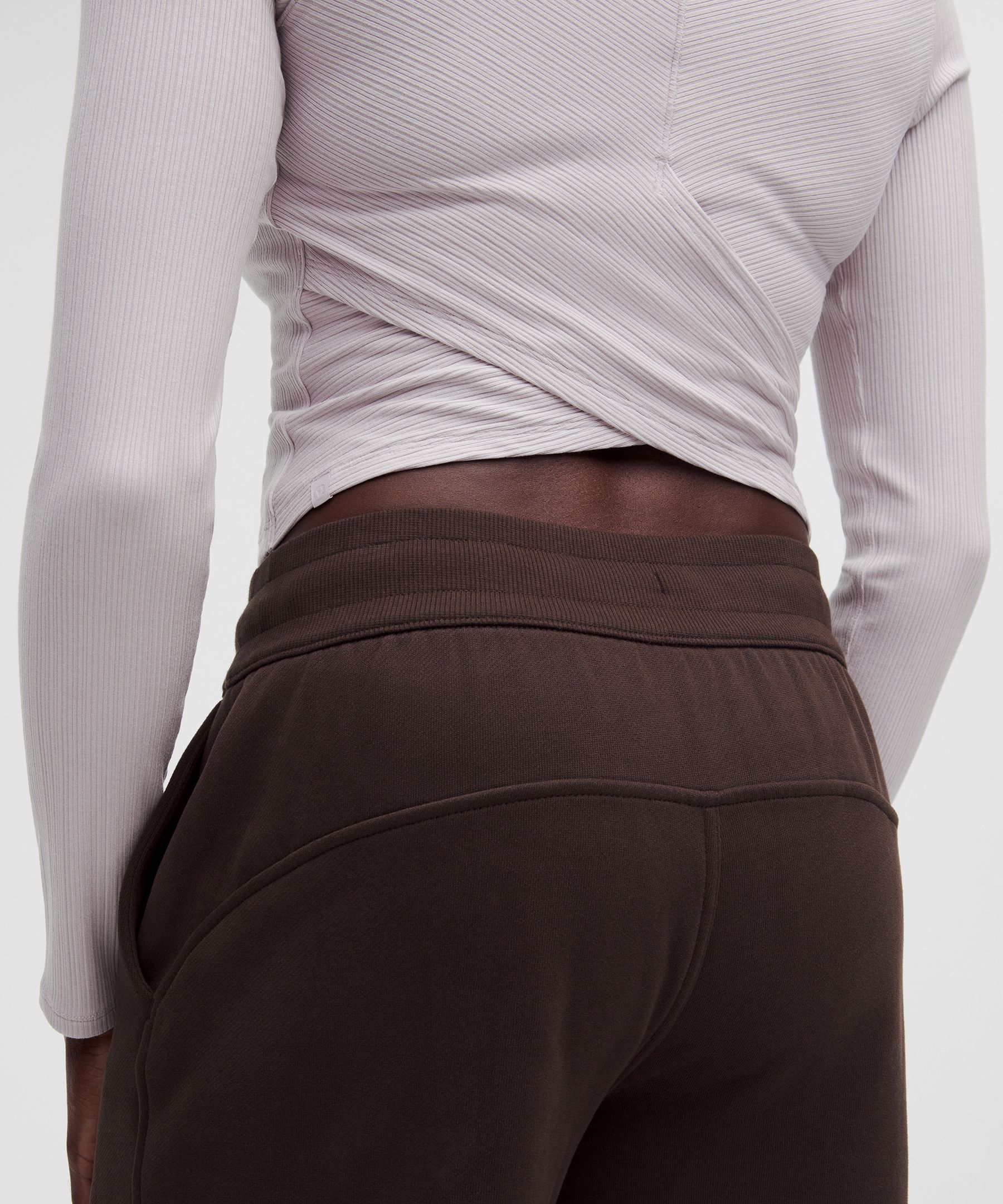 Hold Tight Micro-Rib Cross-Back Long-Sleeve Shirt