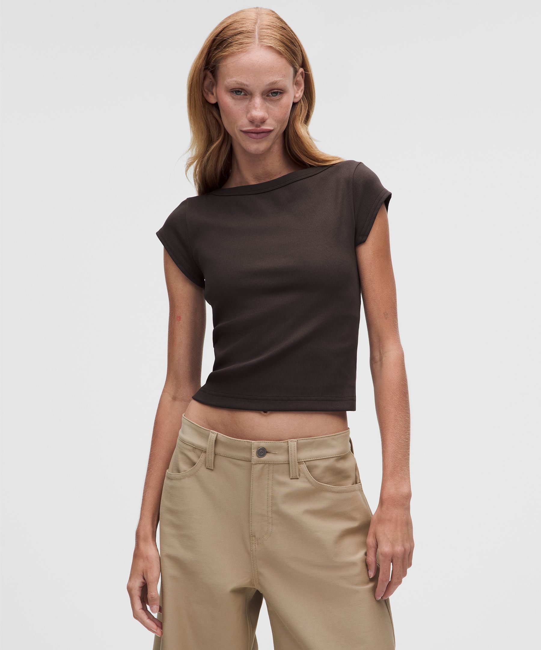 Little Ribbed Boatneck Tee