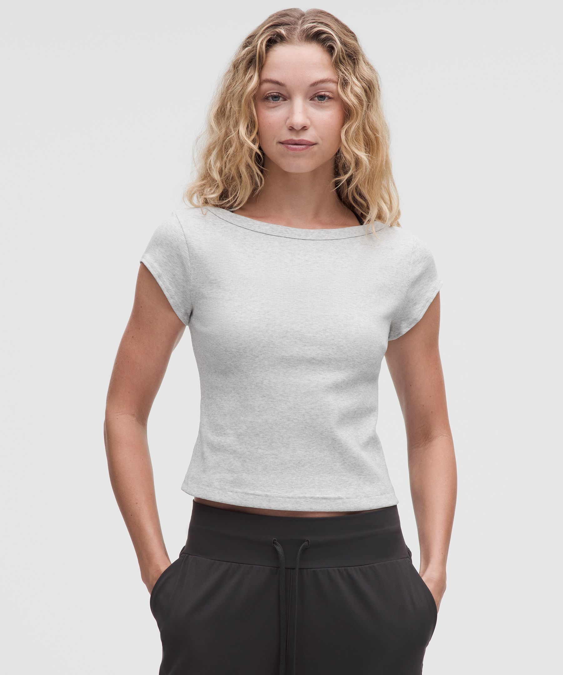 Little Ribbed Boatneck Tee