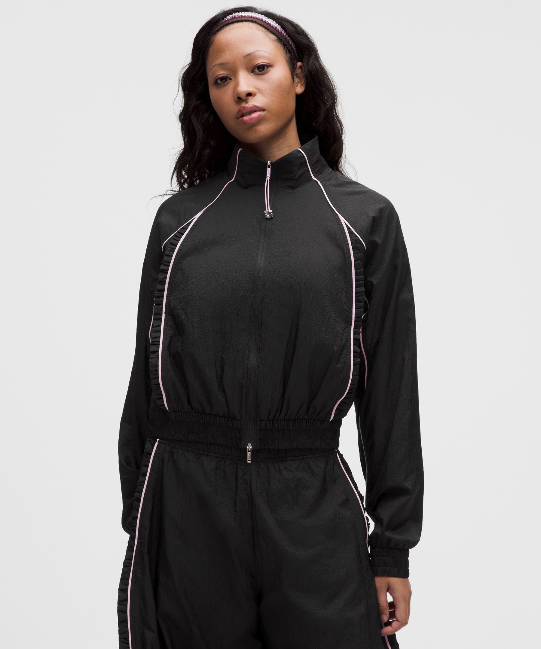 GANNI x lululemon Ruffle-Trim Textured Jacket
