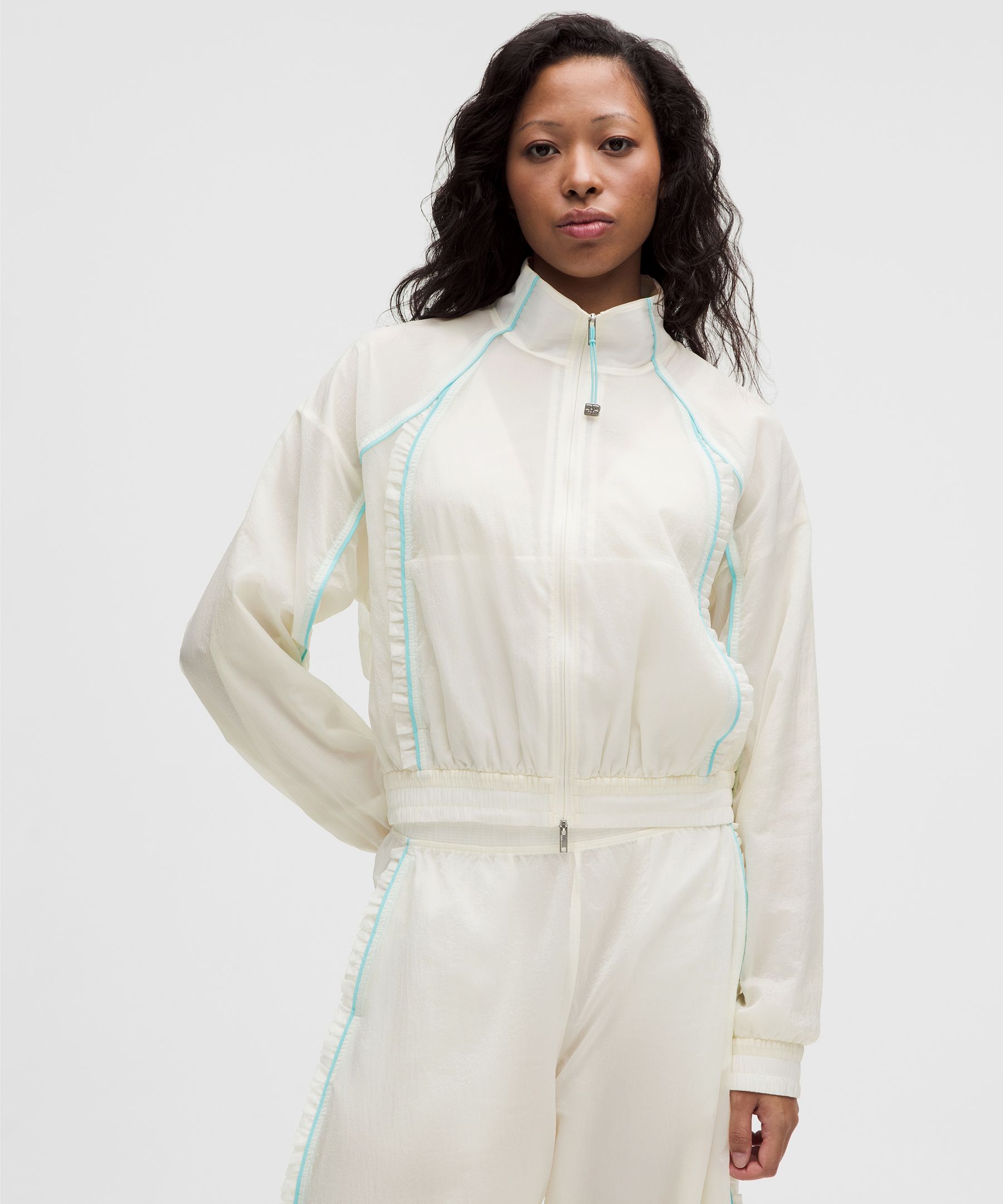 GANNI x lululemon Ruffle-Trim Textured Jacket