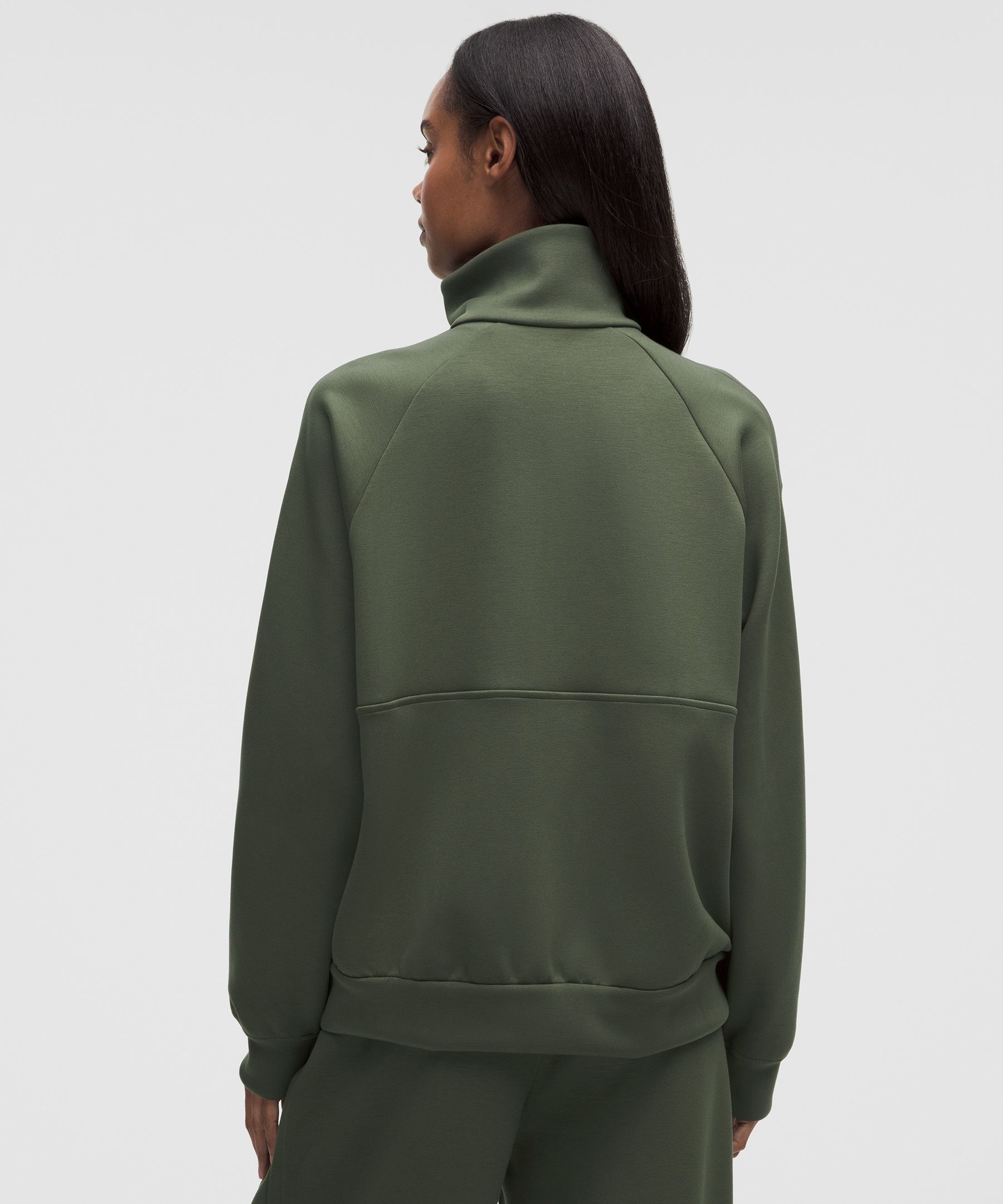Smooth Spacer Oversized-Pullover mit Rei&szlig;verschluss