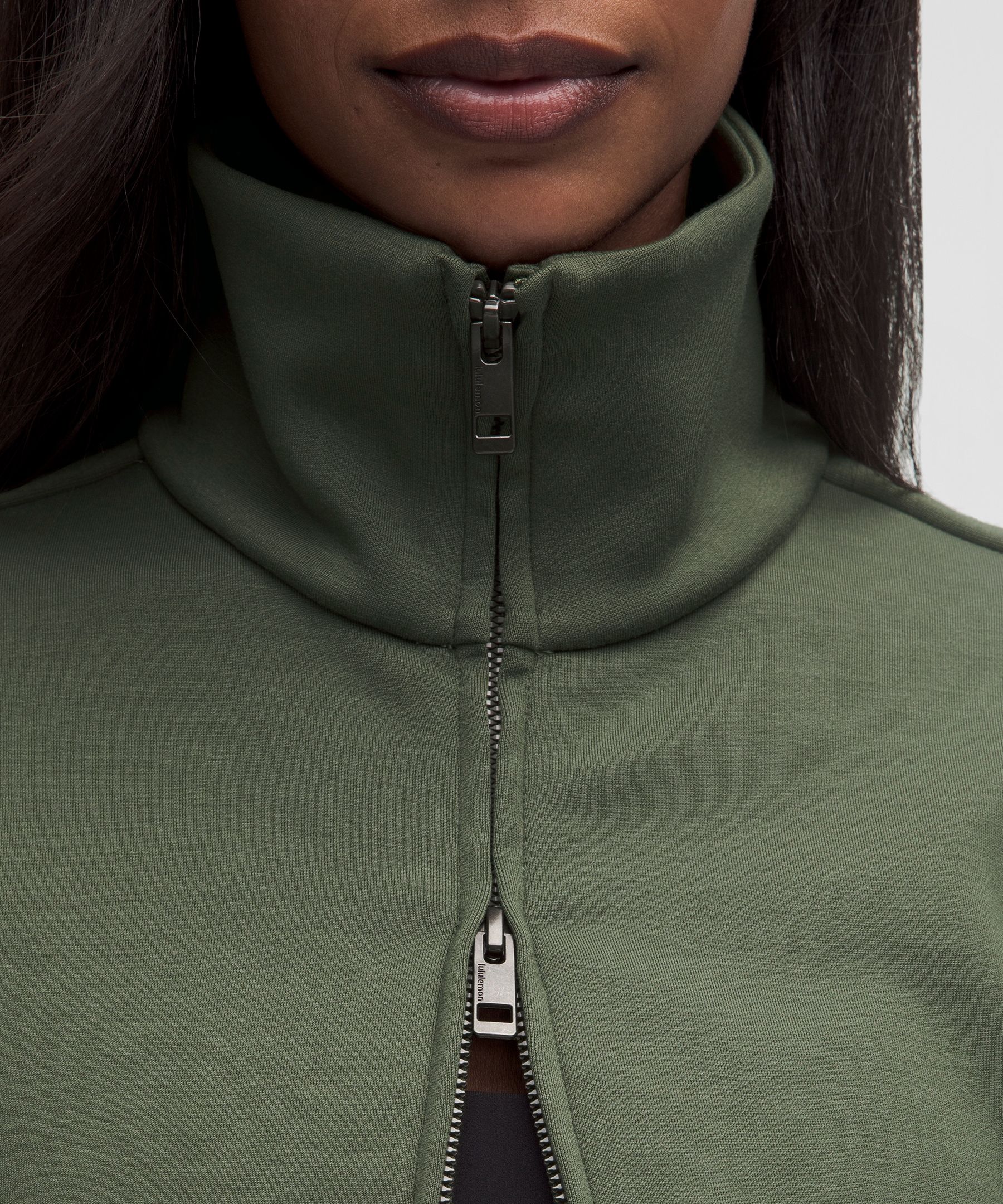 Smooth Spacer Oversized-Pullover mit Rei&szlig;verschluss