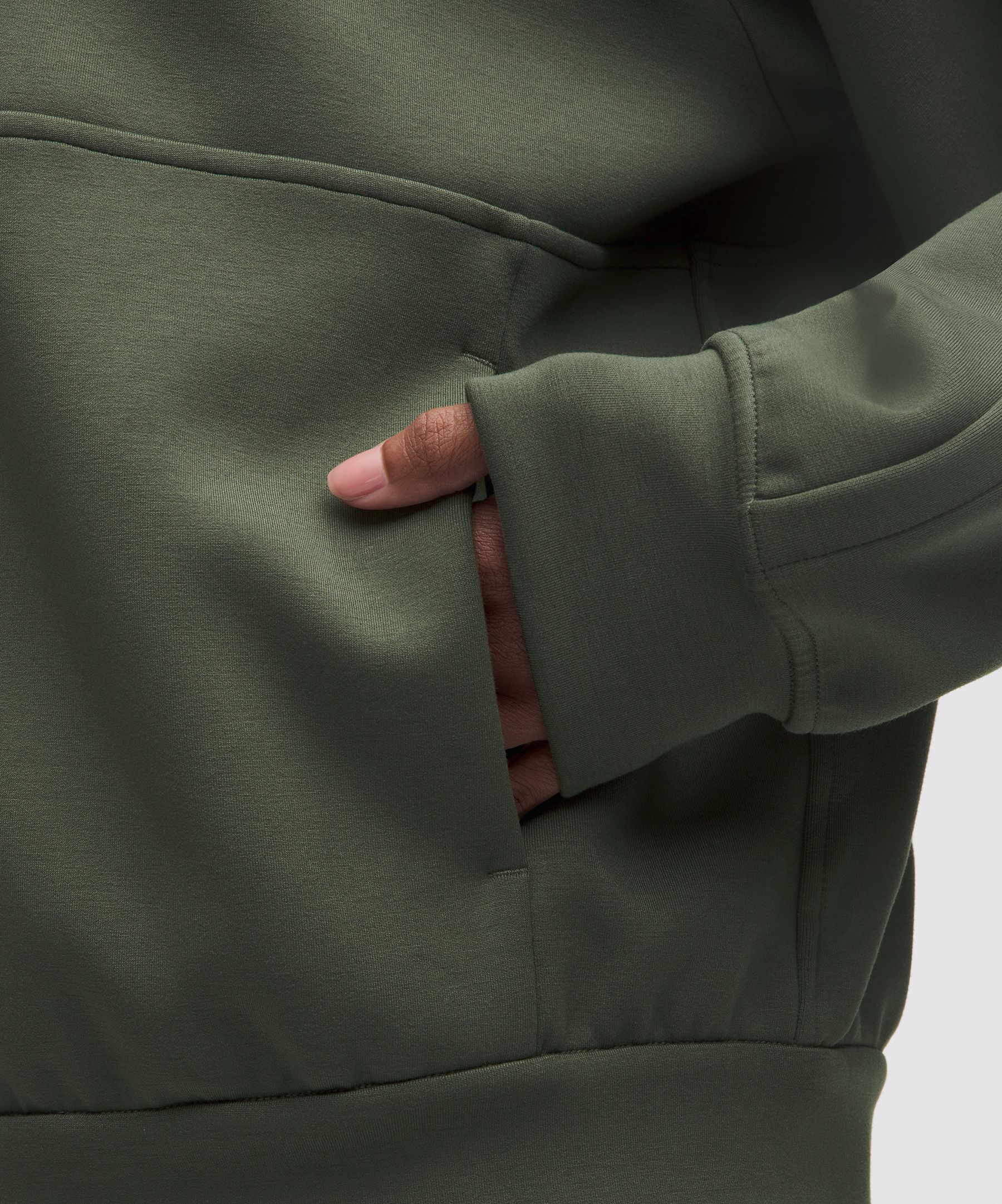 Smooth Spacer Oversized-Pullover mit Rei&szlig;verschluss