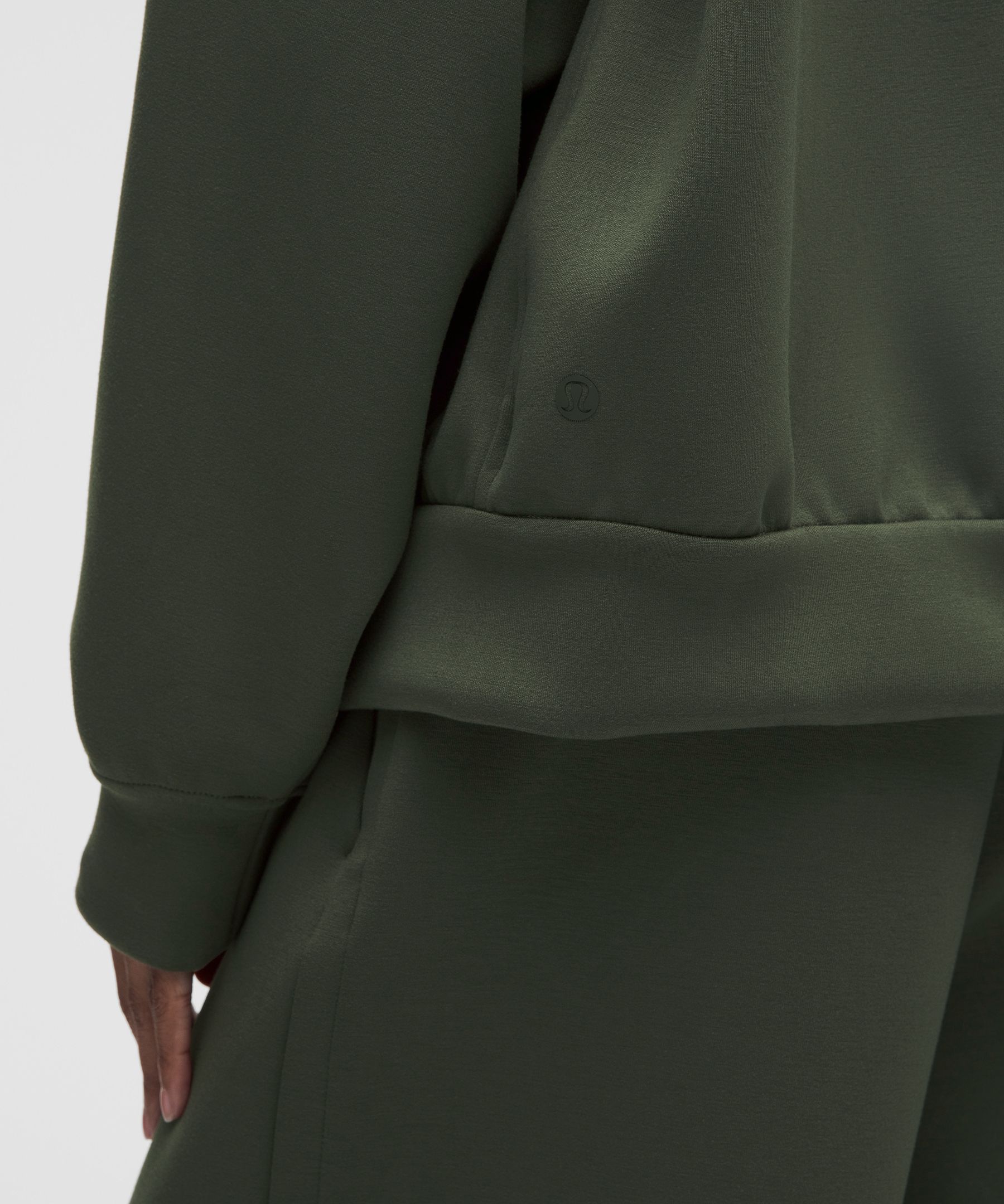 Smooth Spacer Oversized-Pullover mit Rei&szlig;verschluss