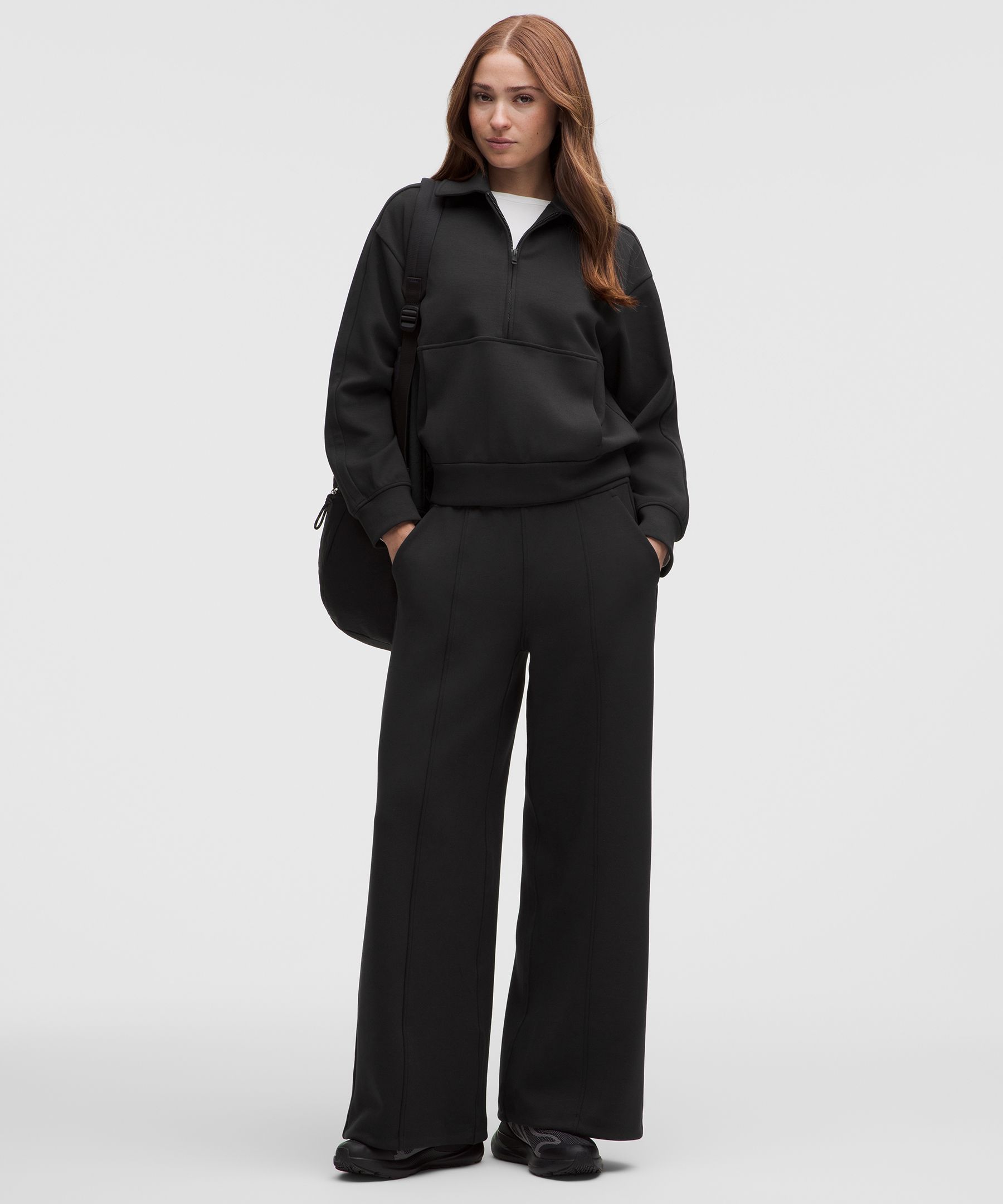 Smooth Spacer-Sweater mit Kragen und kurzem Rei&szlig;verschluss