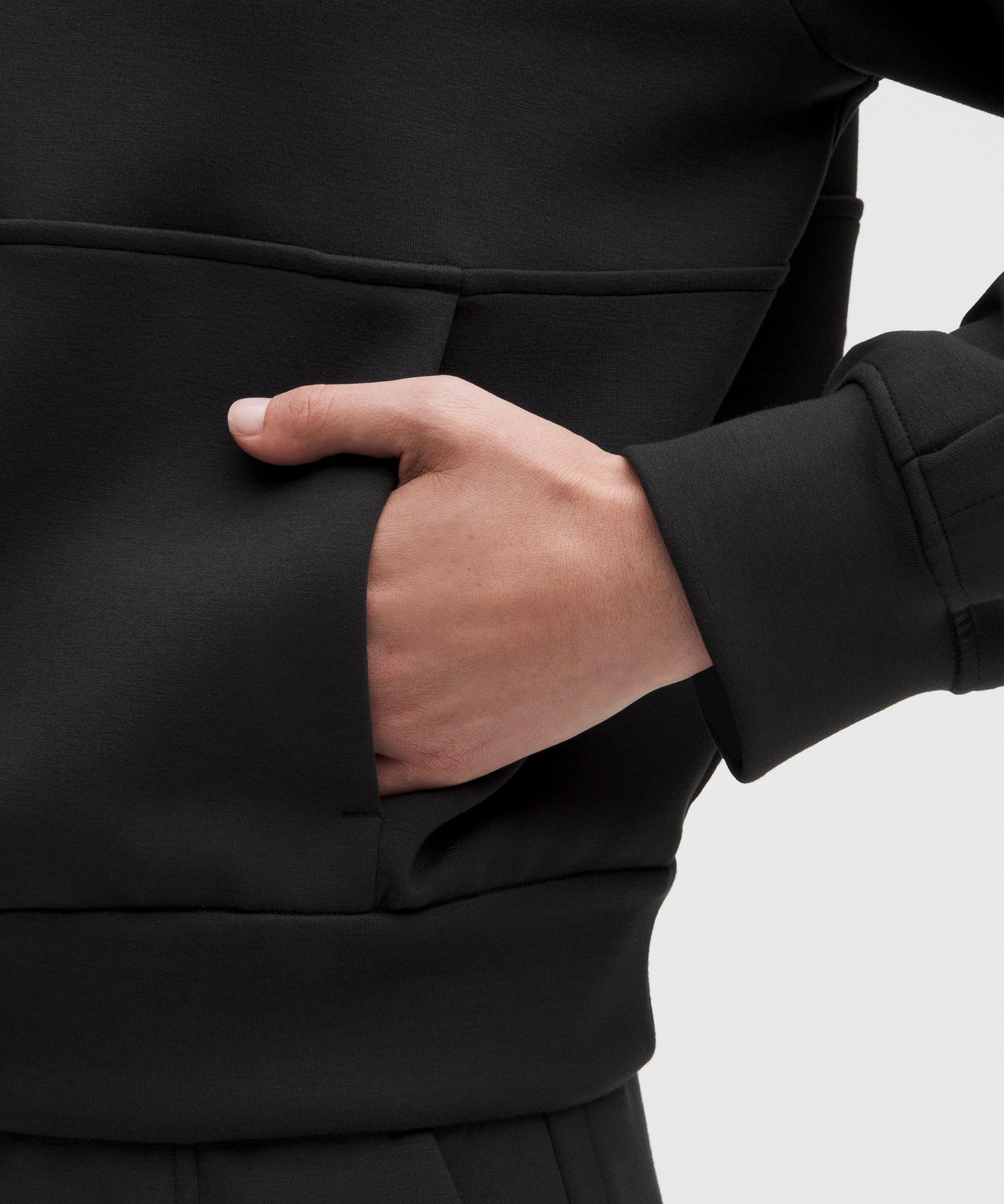 Smooth Spacer-Sweater mit Kragen und kurzem Rei&szlig;verschluss