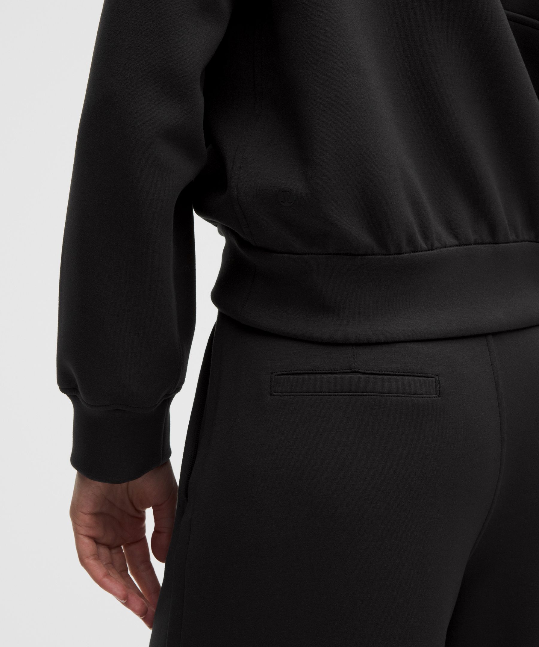 Smooth Spacer-Sweater mit Kragen und kurzem Rei&szlig;verschluss