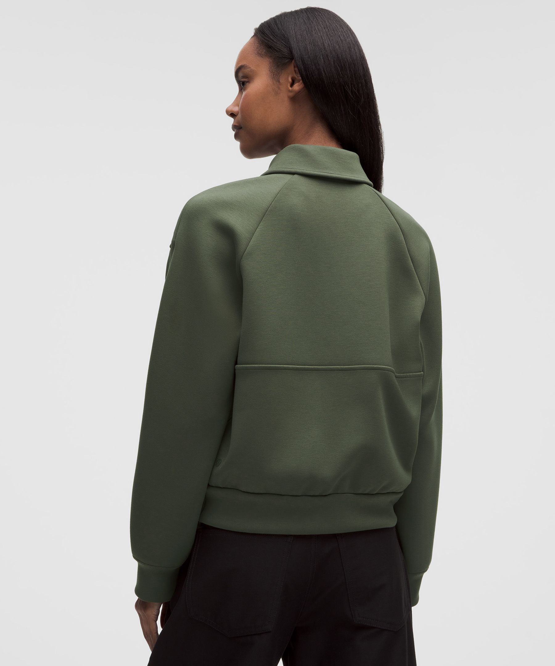 Sudadera holgada Smooth Spacer con cuello y media cremallera