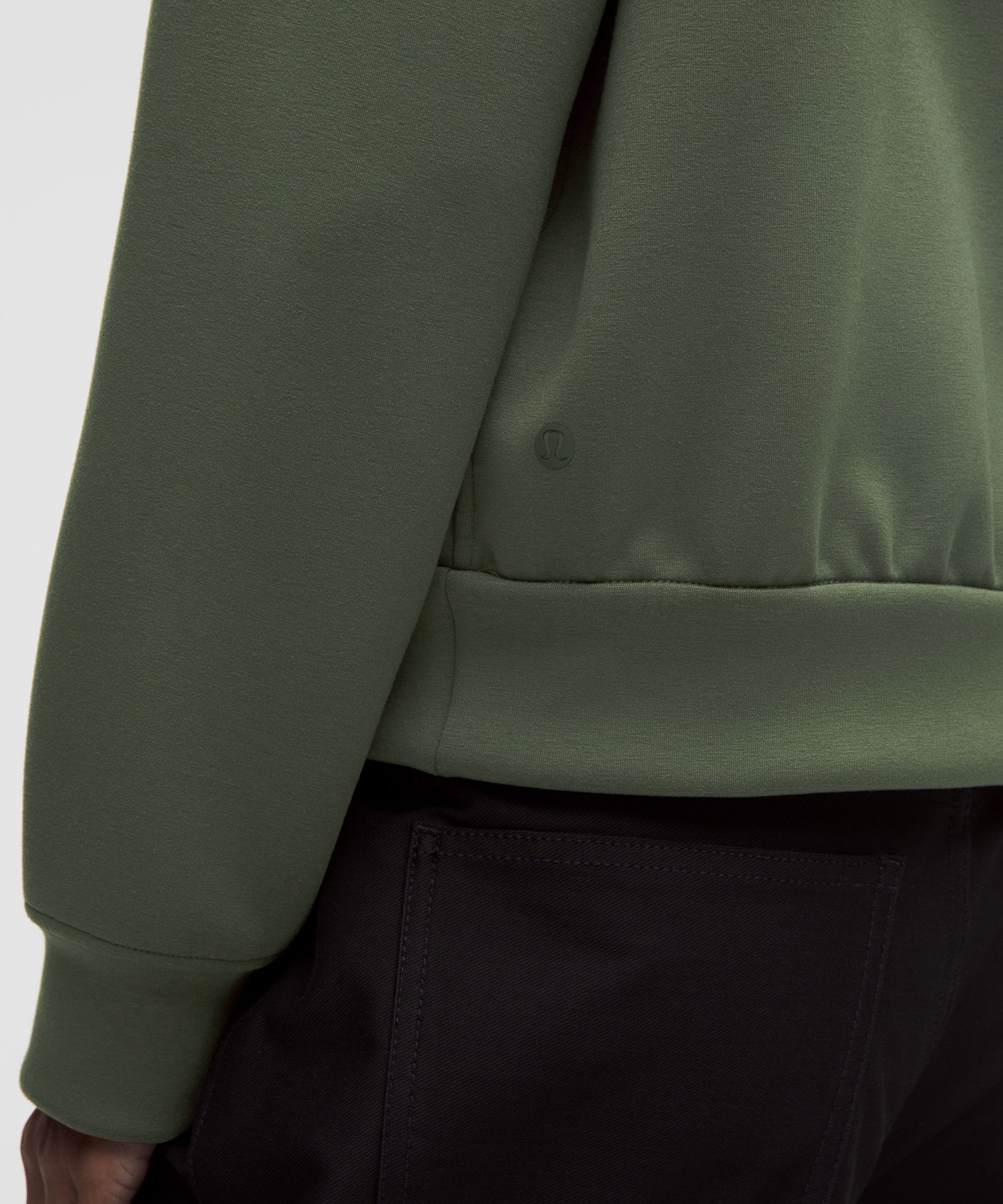 Sudadera holgada Smooth Spacer con cuello y media cremallera