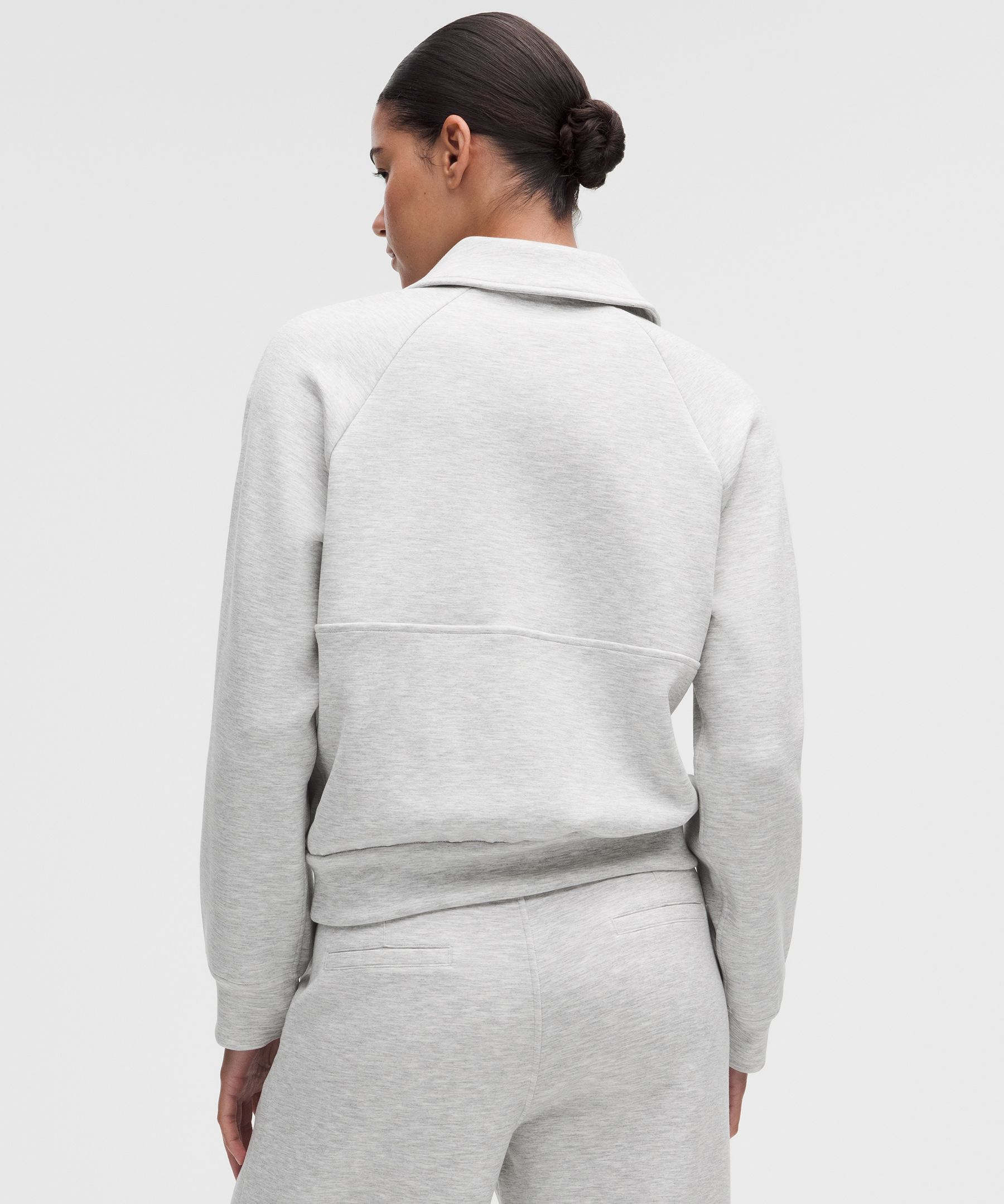 Sudadera holgada Smooth Spacer con cuello y media cremallera