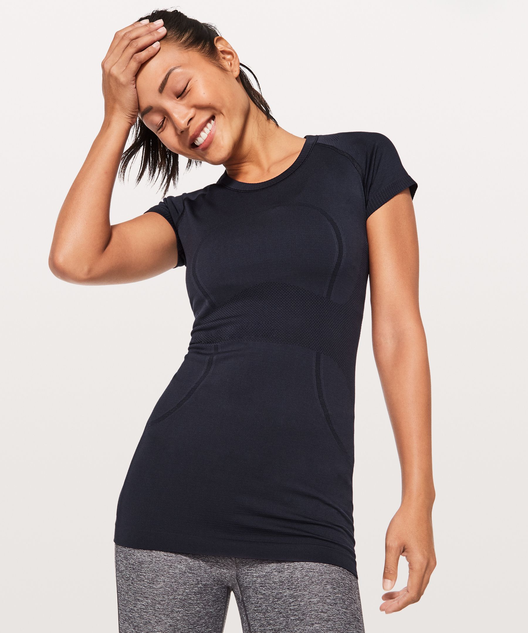 Lululemon Swiftly Tech Short Sleeve Crew In Navy