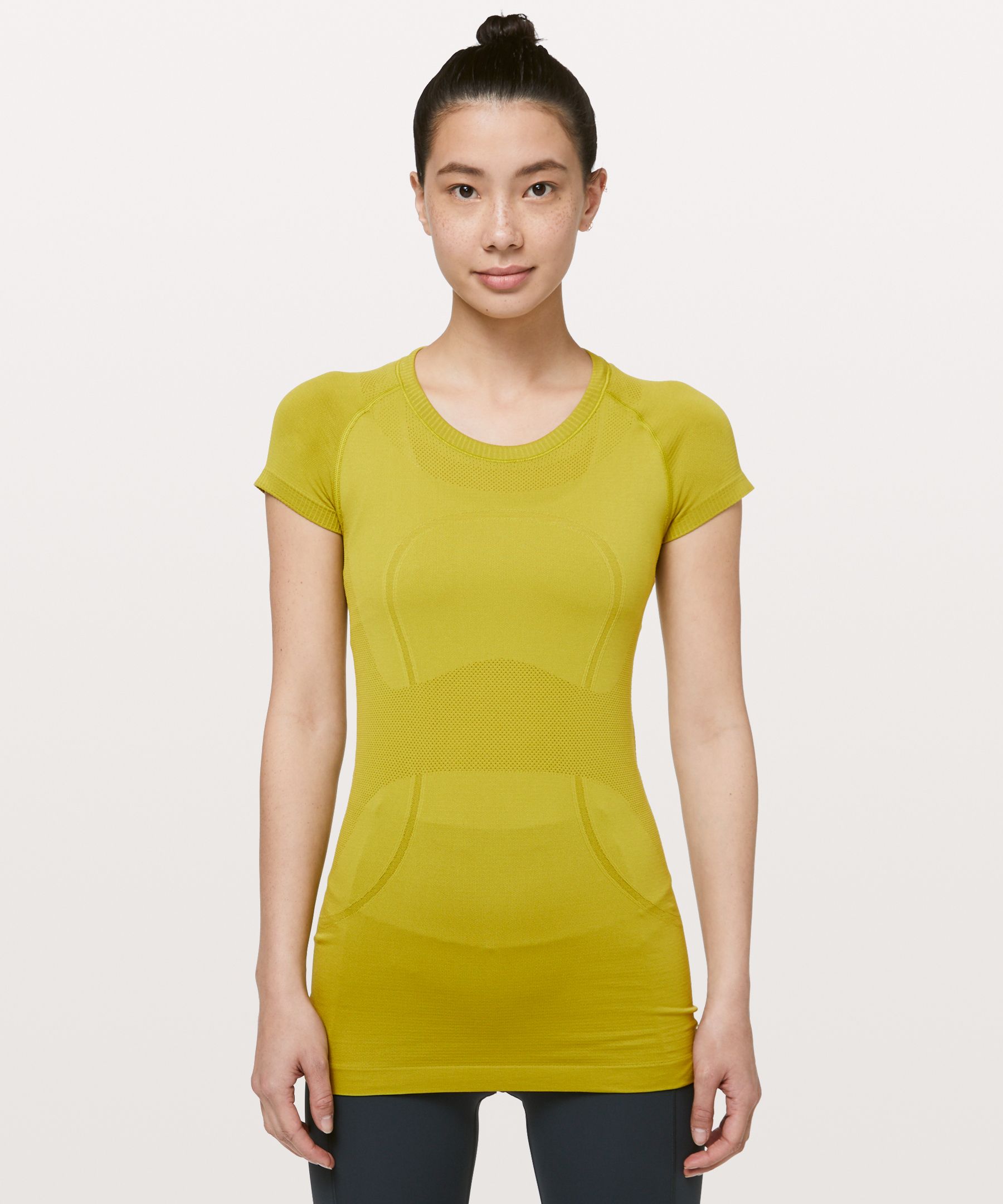 Lululemon Swiftly Tech Short Sleeve Crew In Golden Lime/golden