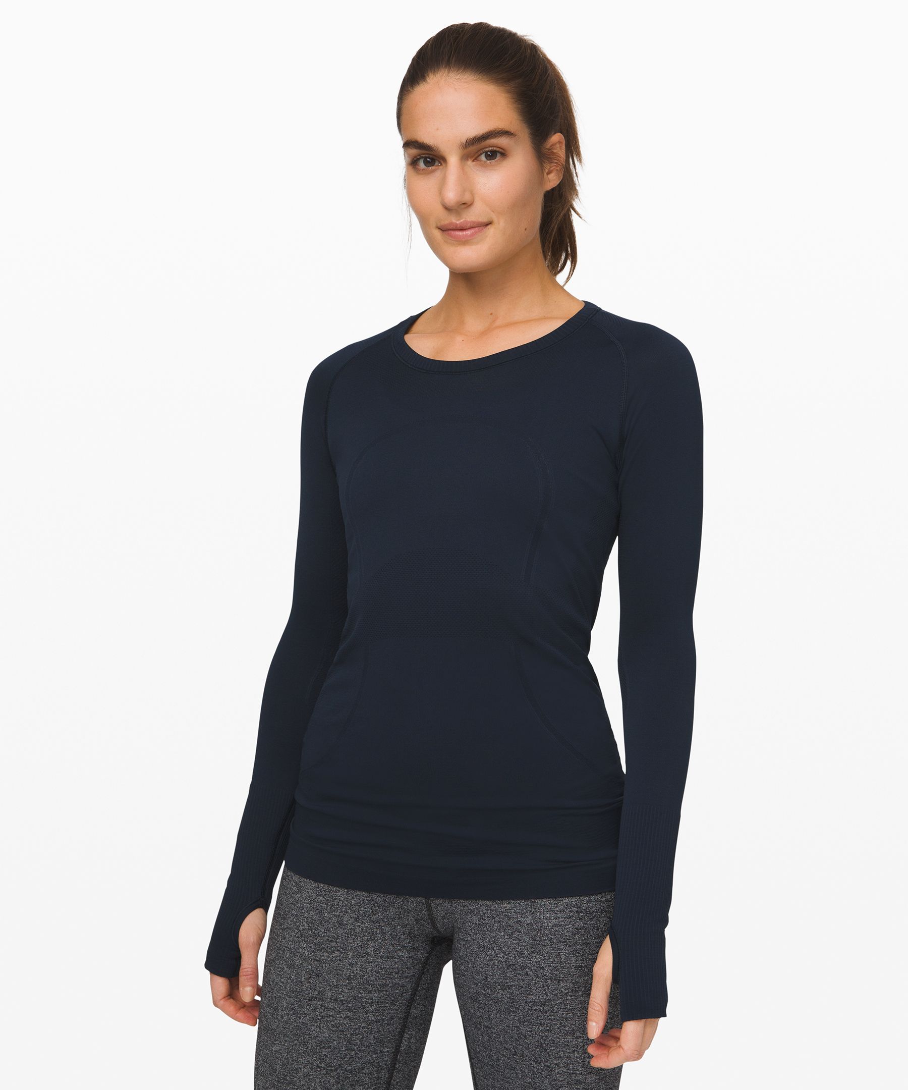 Lululemon Swiftly Tech Long Sleeve Crew In Navy | ModeSens