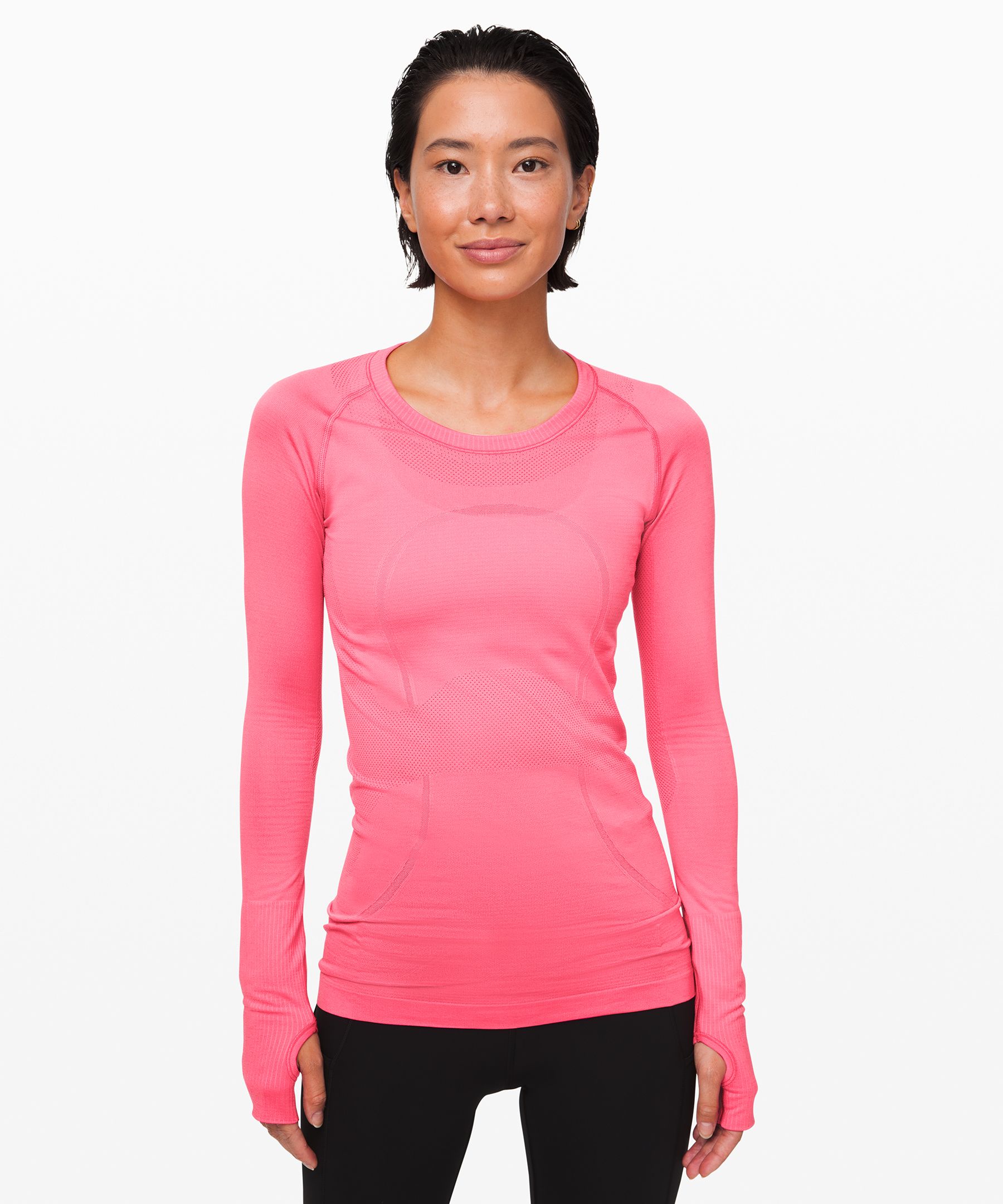 Lululemon Swiftly Tech Long Sleeve Crew In Heartthrob/heartthrob