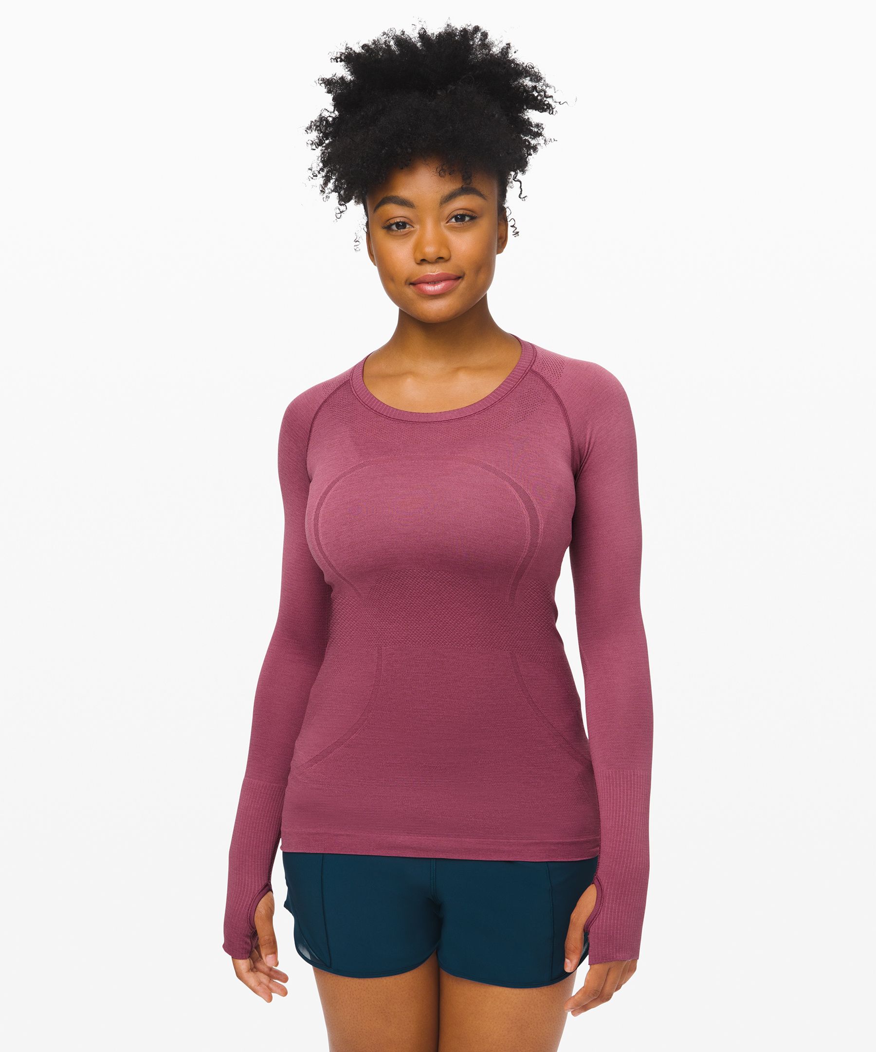 Lululemon Swiftly Tech Long Sleeve Crew In Plumful/plumful