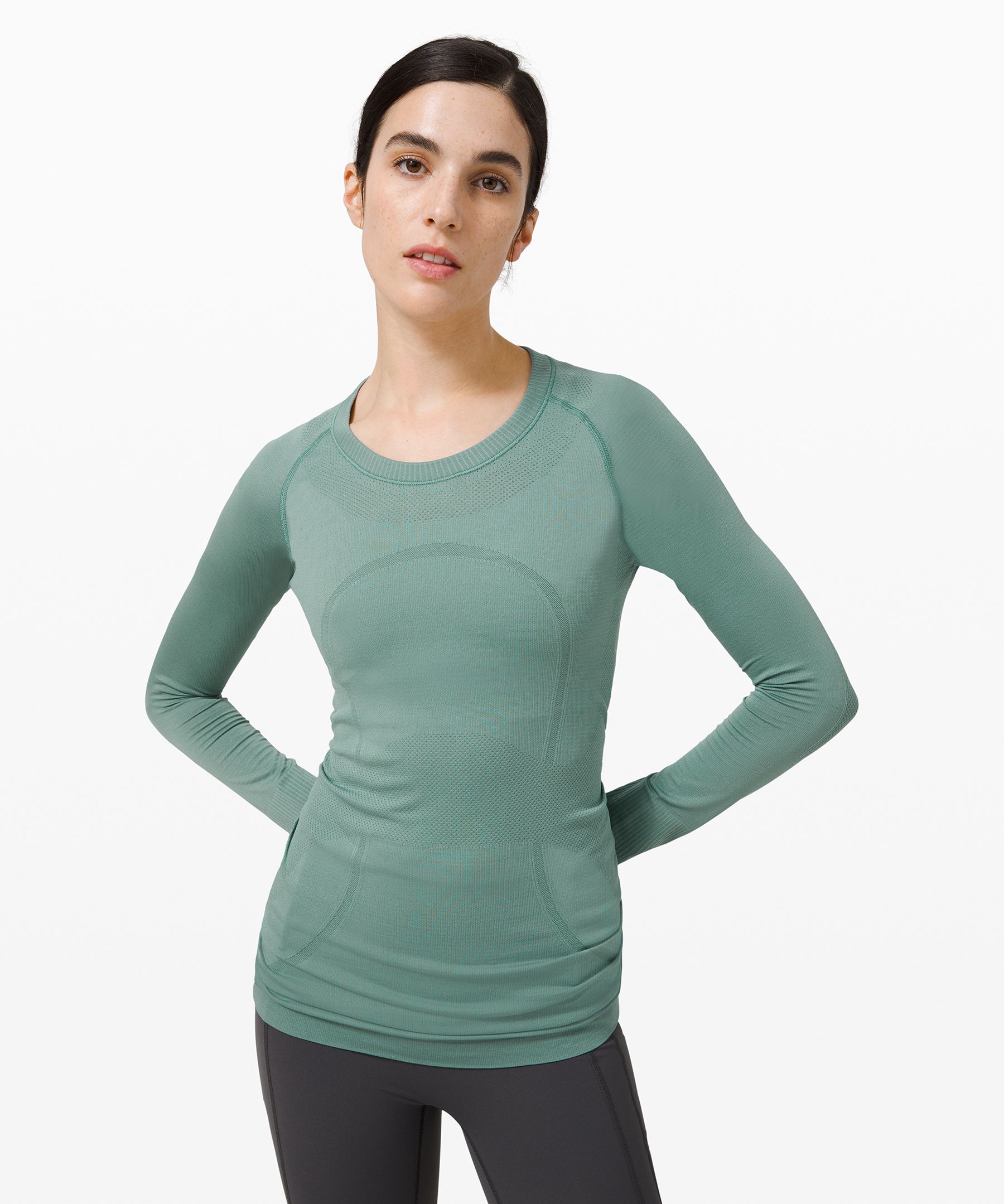 Lululemon Swiftly Tech Long Sleeve Crew In Tidewater Teal/tidewater Teal