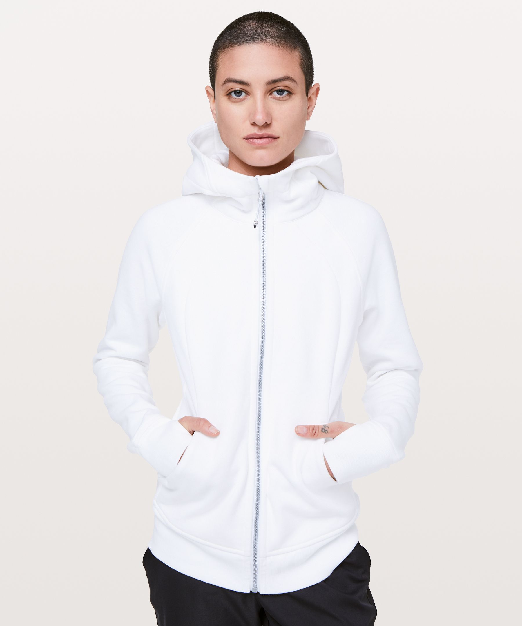 Lululemon Scuba Hoodie *light Cotton Fleece In White