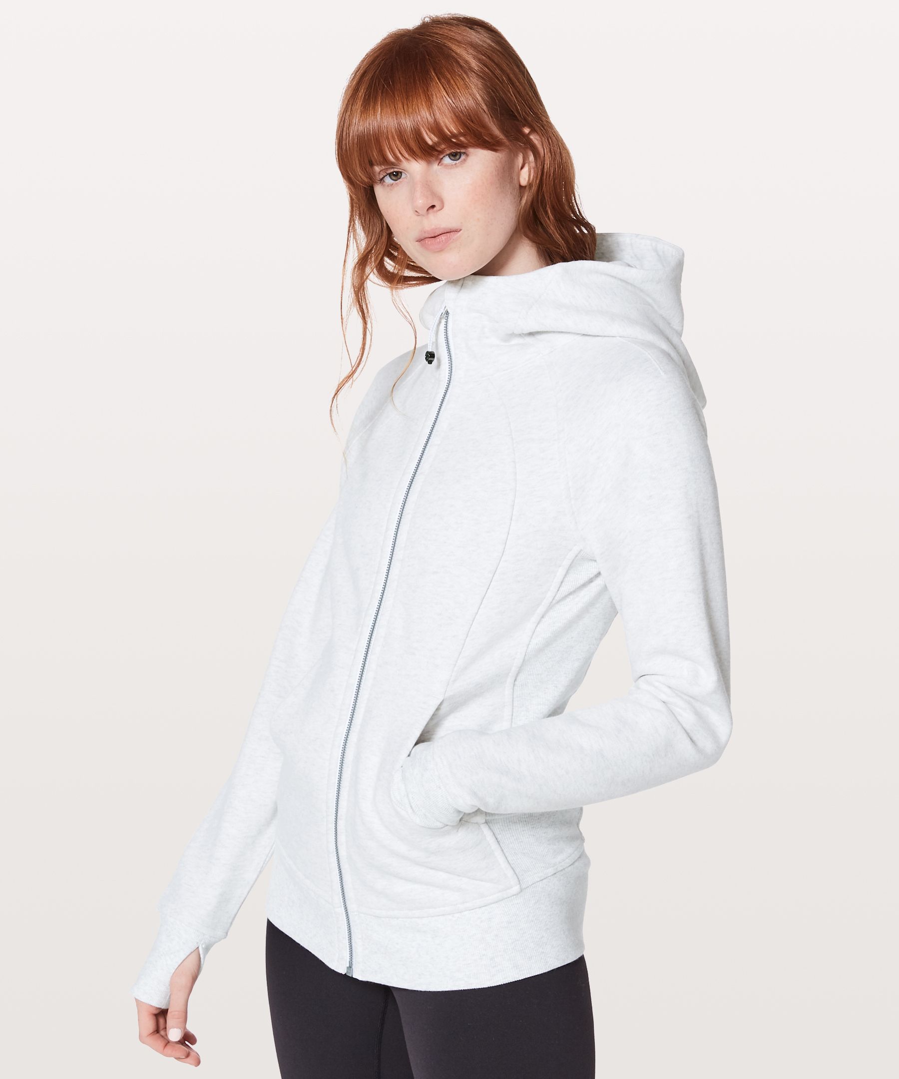 Lululemon Scuba Full-zip Hoodie In White