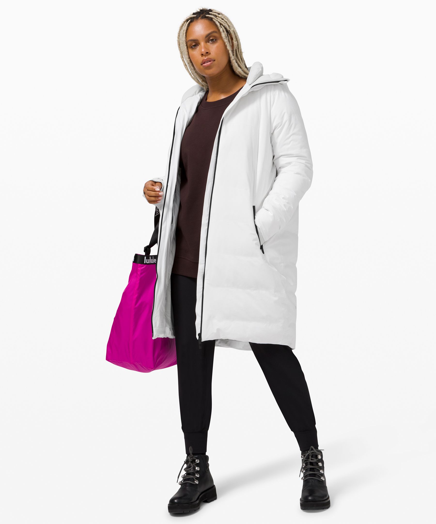 Lululemon Slush Hour Parka White Waterproof Down Coat Size 6- $398