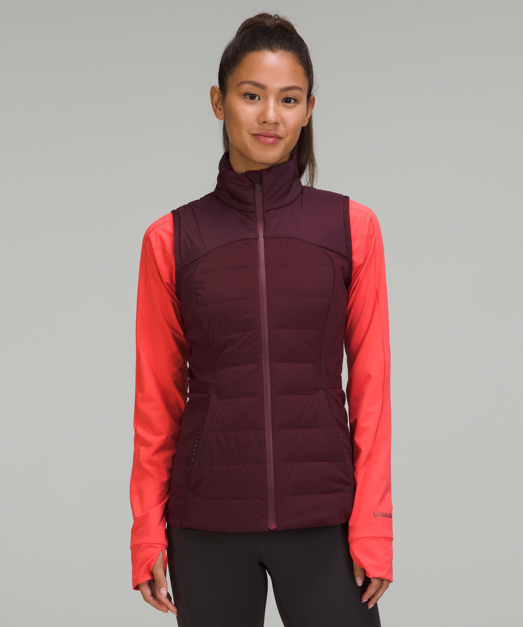 Lululemon Down For It All Vest In Burgundy