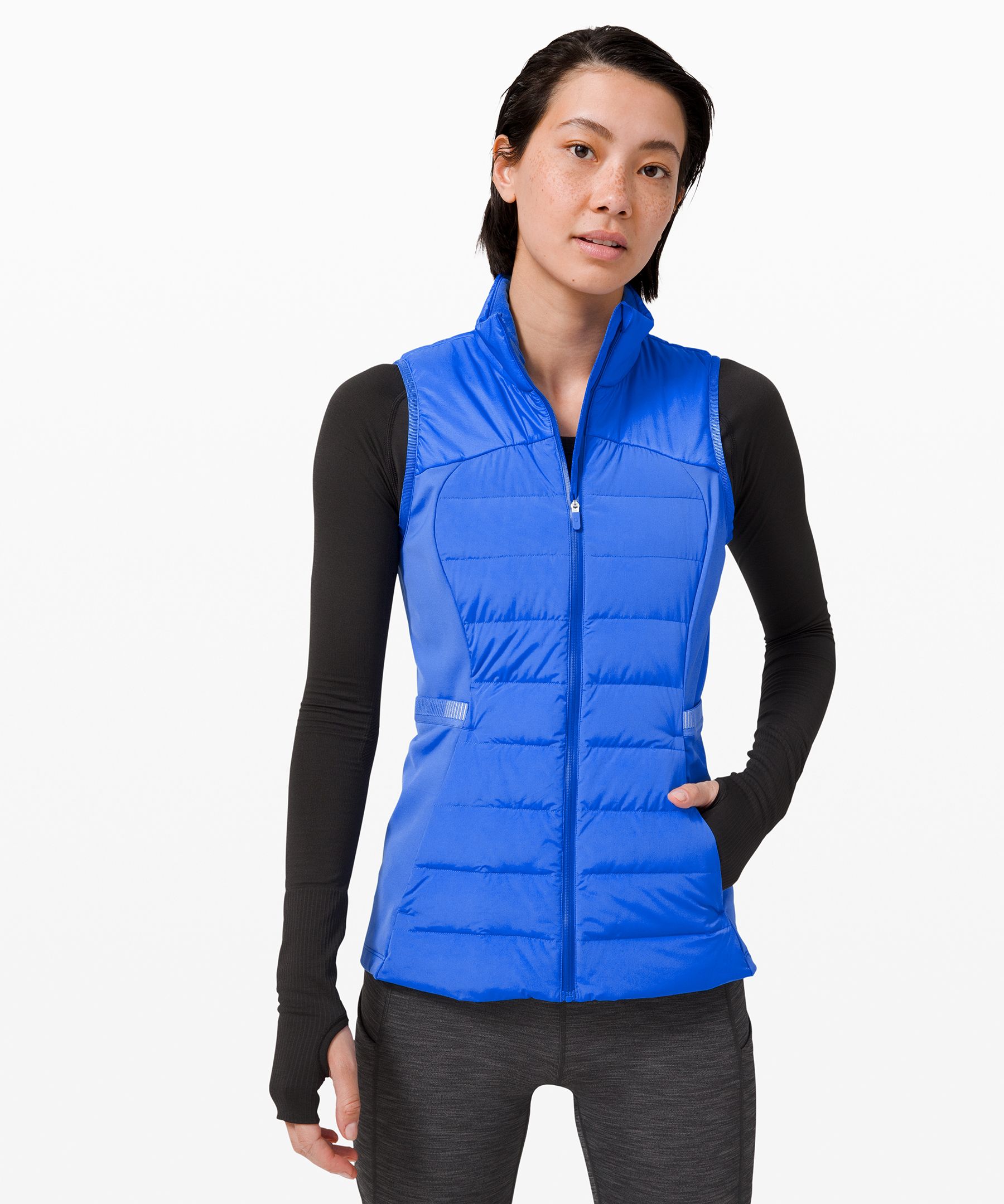 Lululemon Down For It All Vest In Wild Bluebell