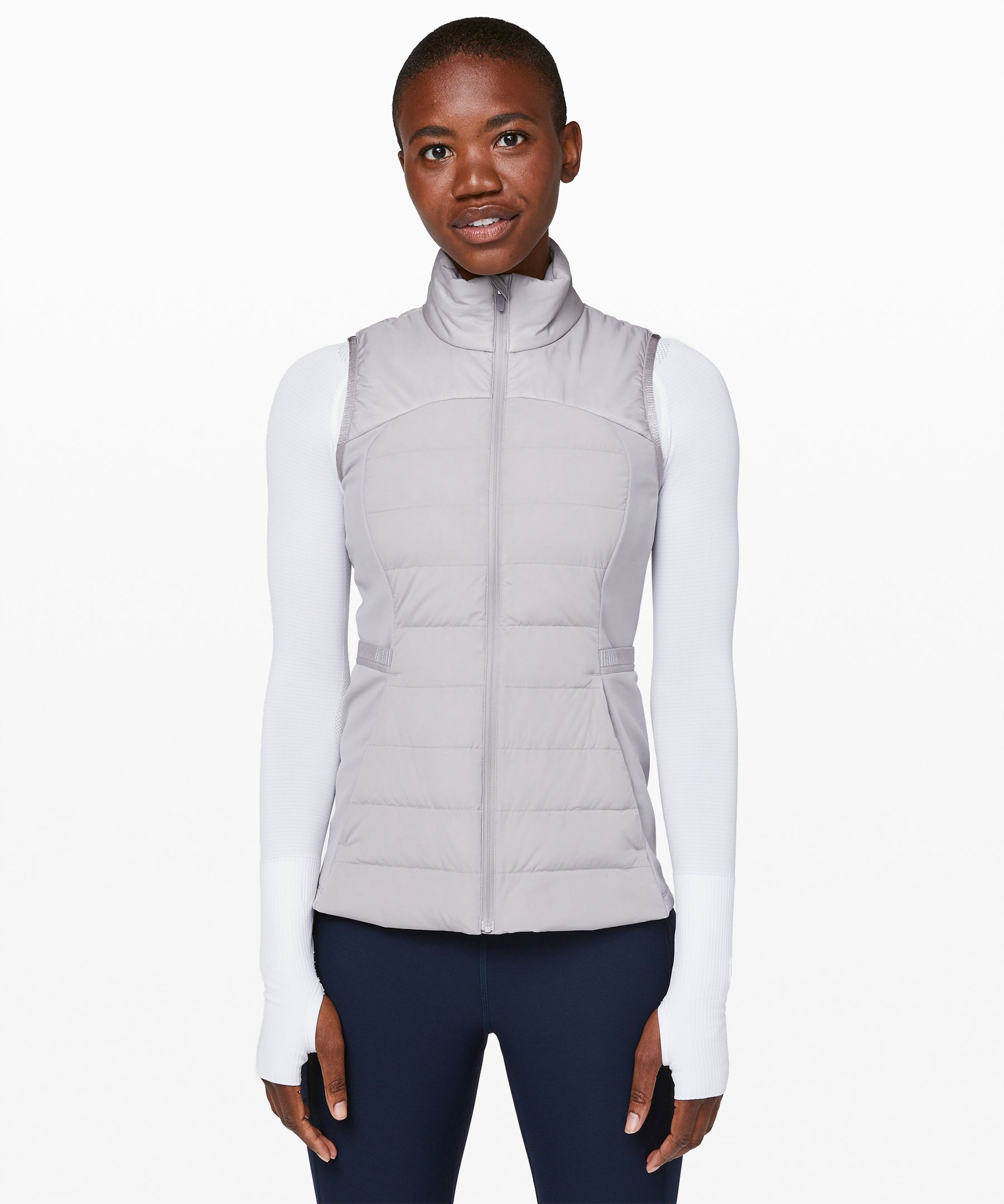 Lululemon Down For It All Vest In Dark Chrome