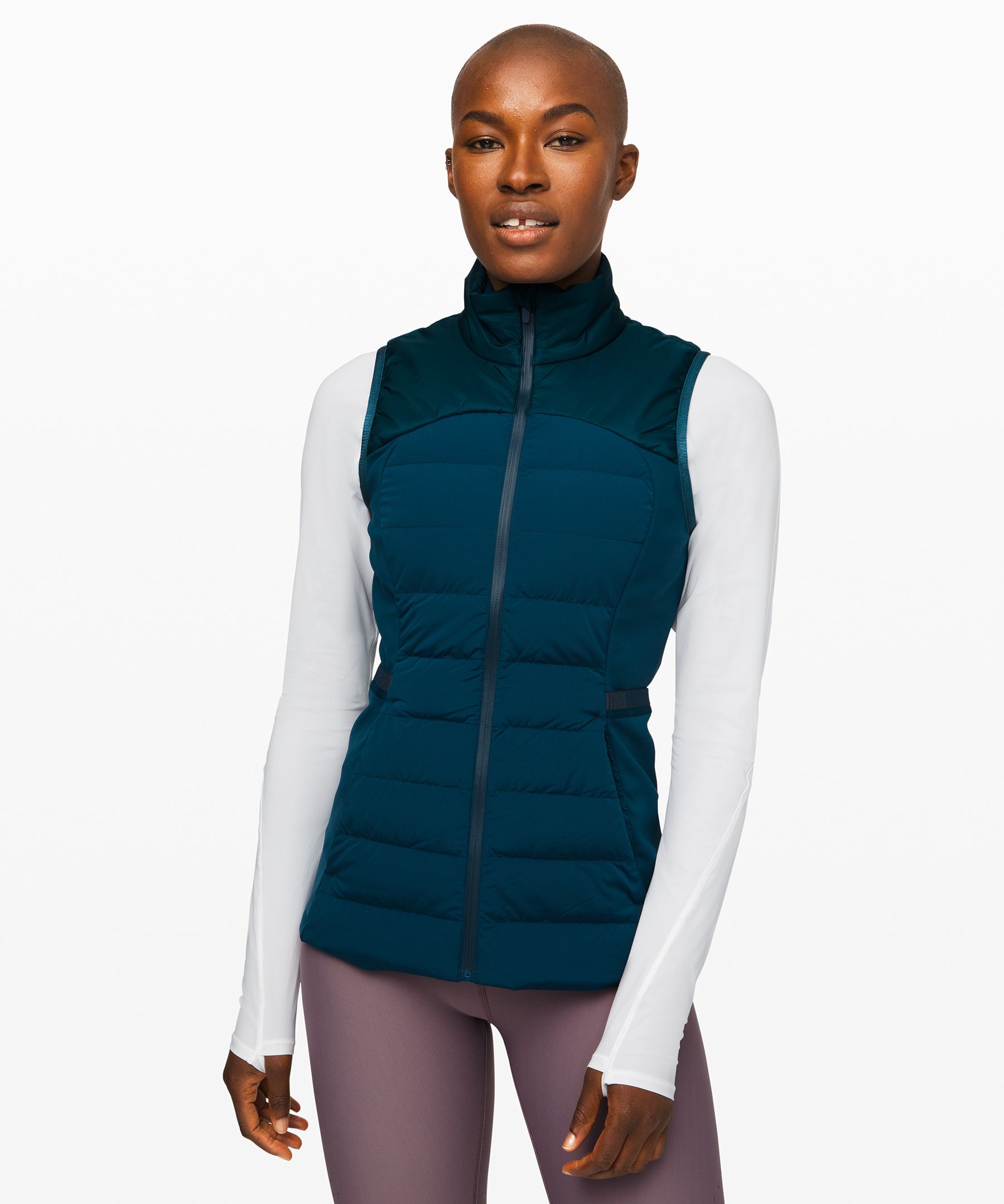 Lululemon Down For It All Vest In Night Diver
