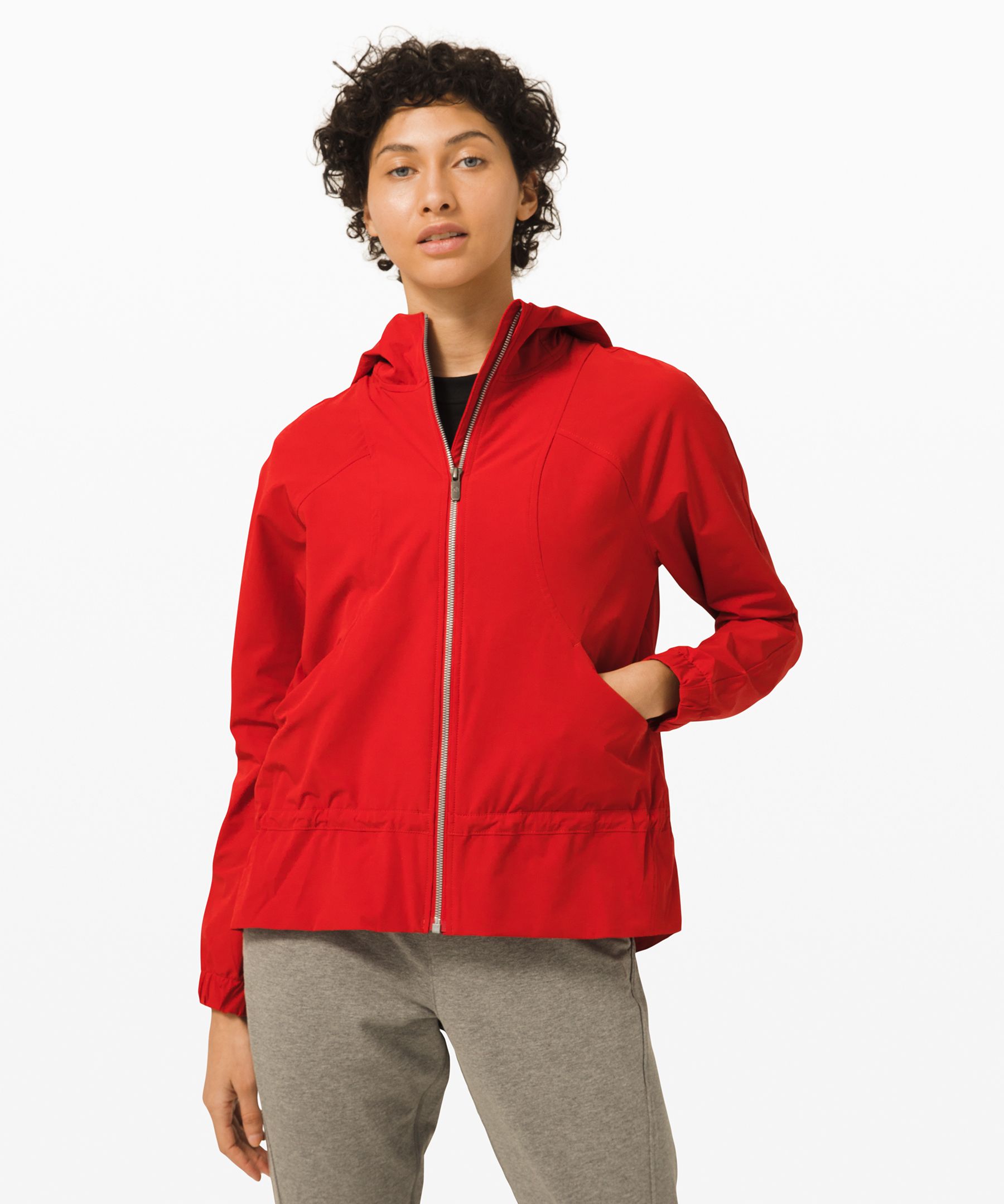 red lululemon jacket