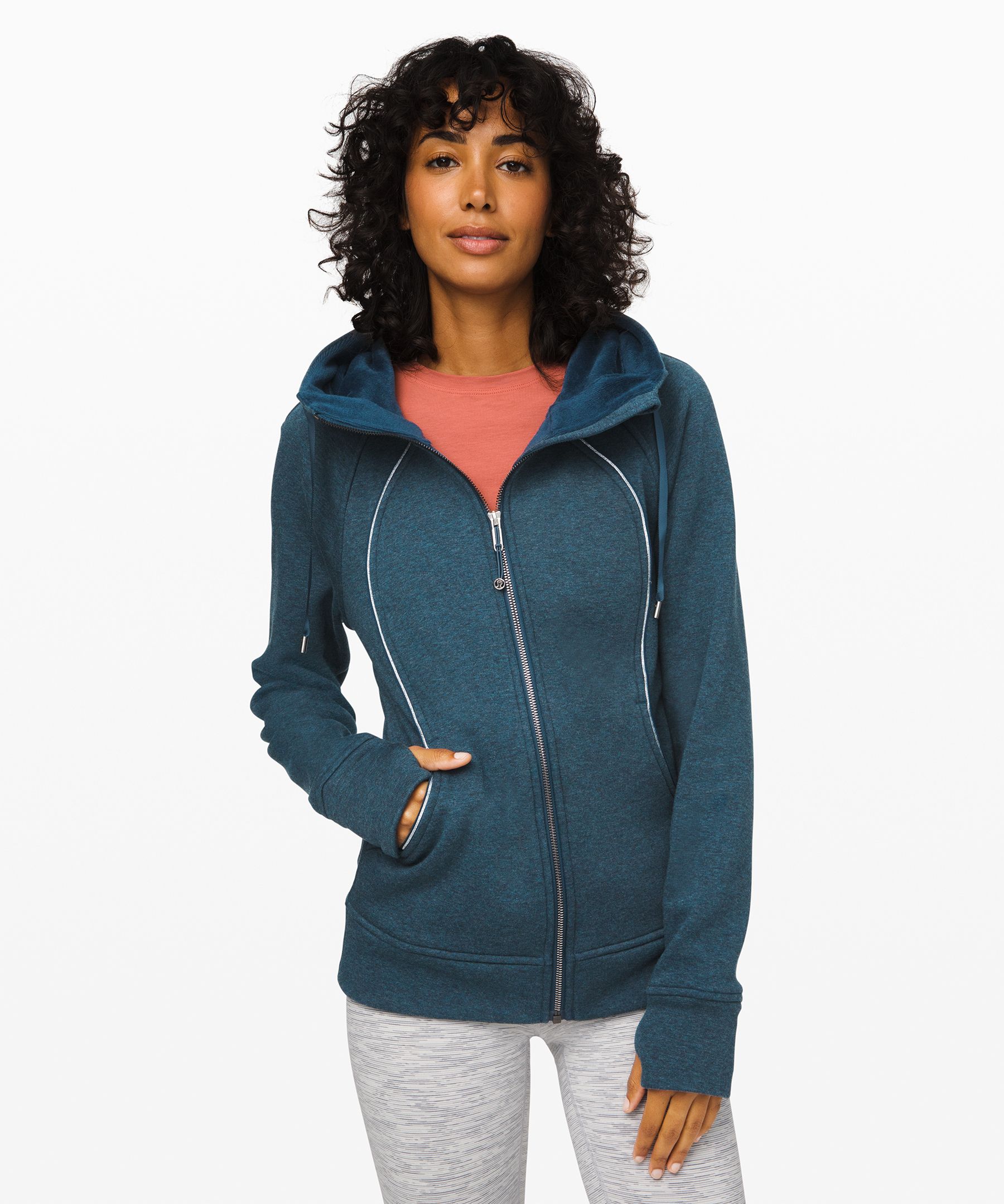 Lululemon Scuba Hoodie *plush In Heathered Night Diver/night Diver