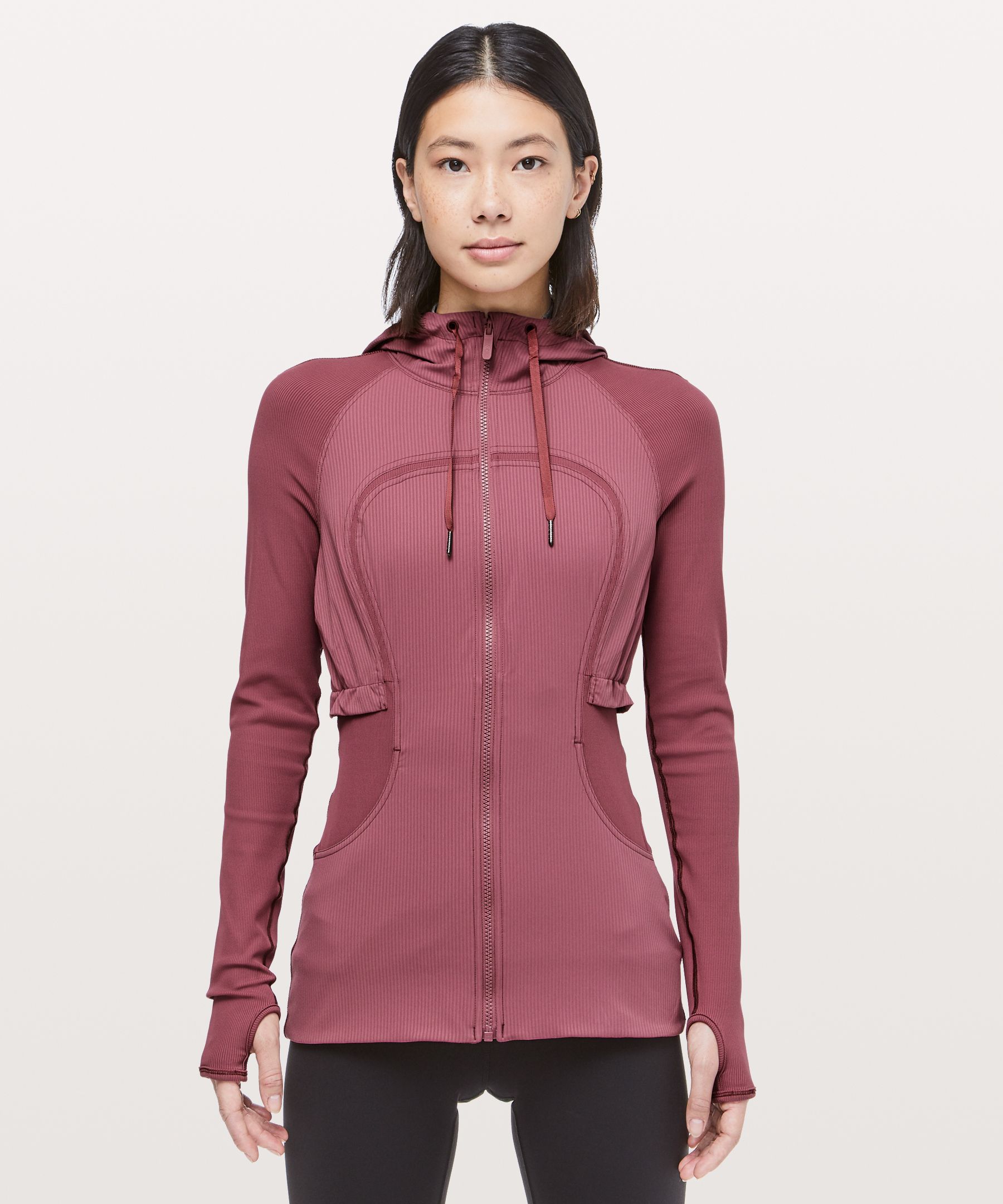 Lululemon Dance Studio Jacket Rib Sleeve In Misty Merlot/heathered ...