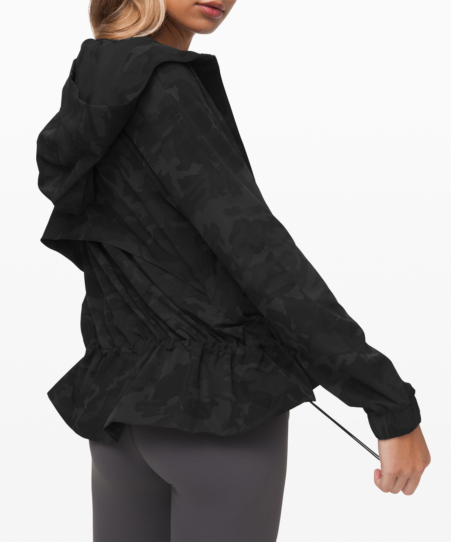 lululemon jacket with ruffle on back